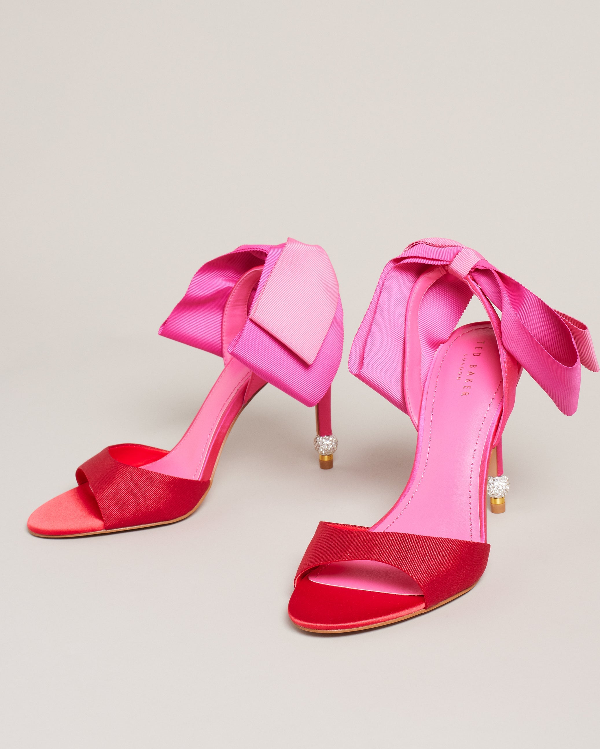 Harinas Oversized Bow Back Sandal Shoes Brt-Pink