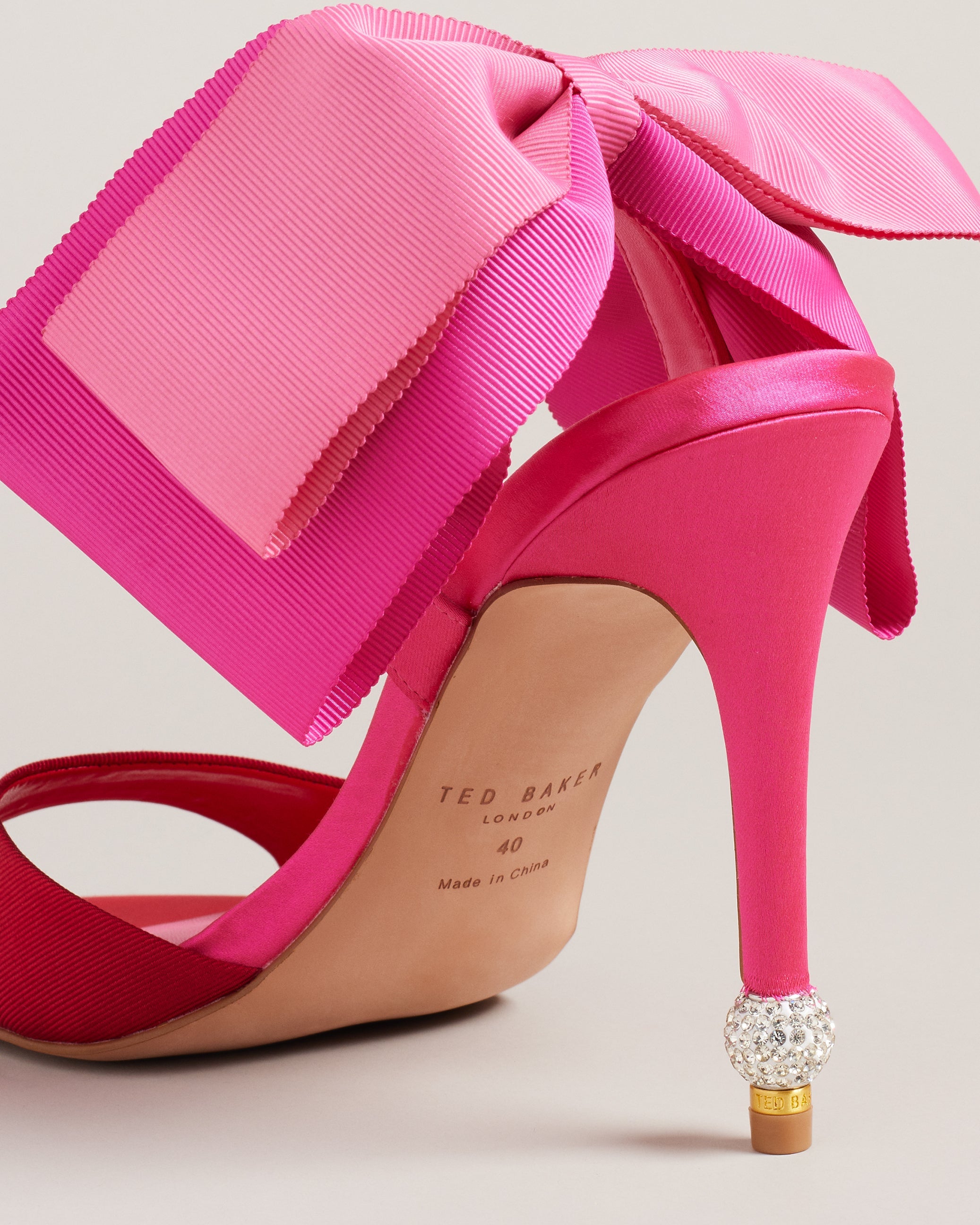 Harinas Oversized Bow Back Sandal Shoes Brt-Pink