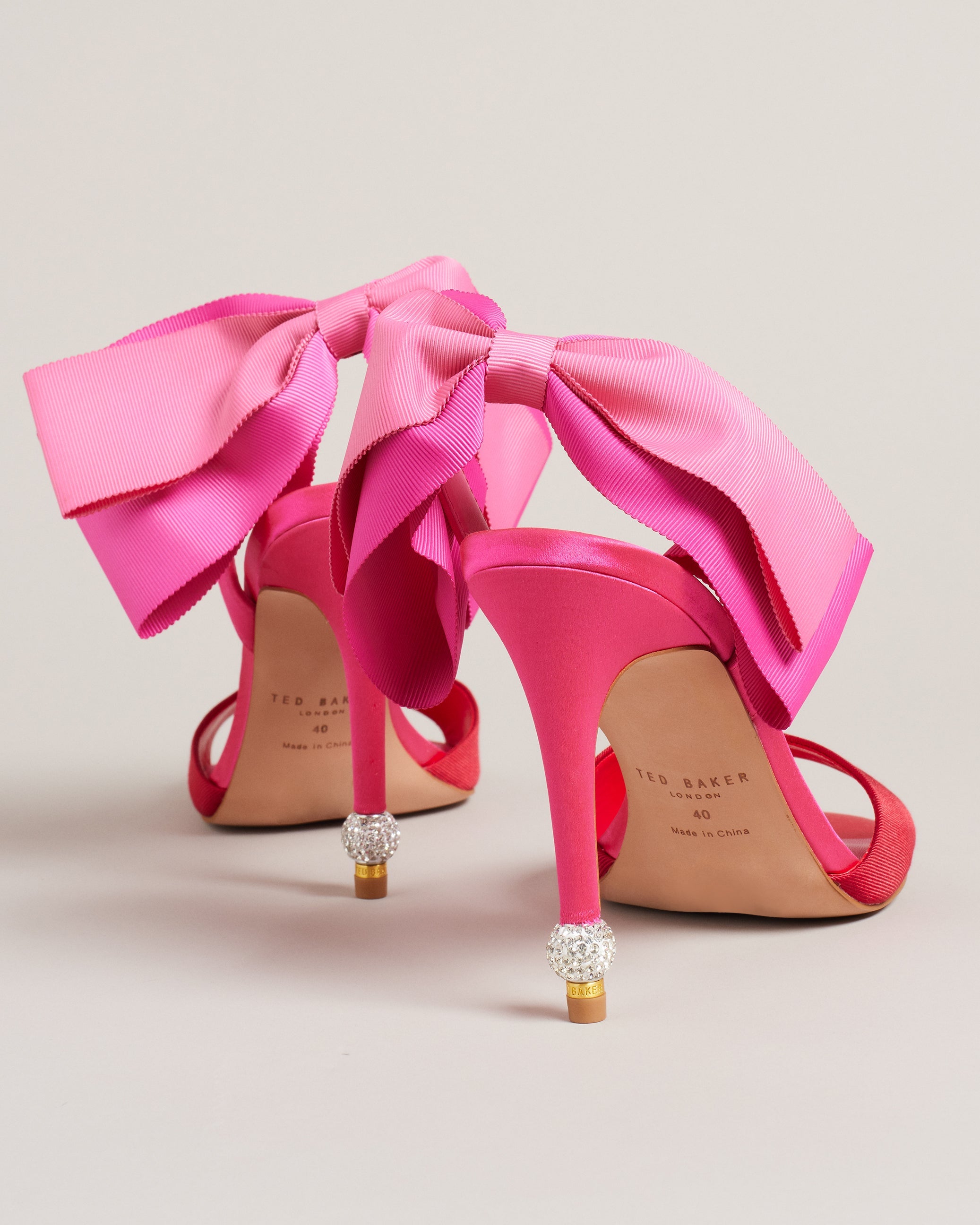 Harinas Oversized Bow Back Sandal Shoes Brt-Pink