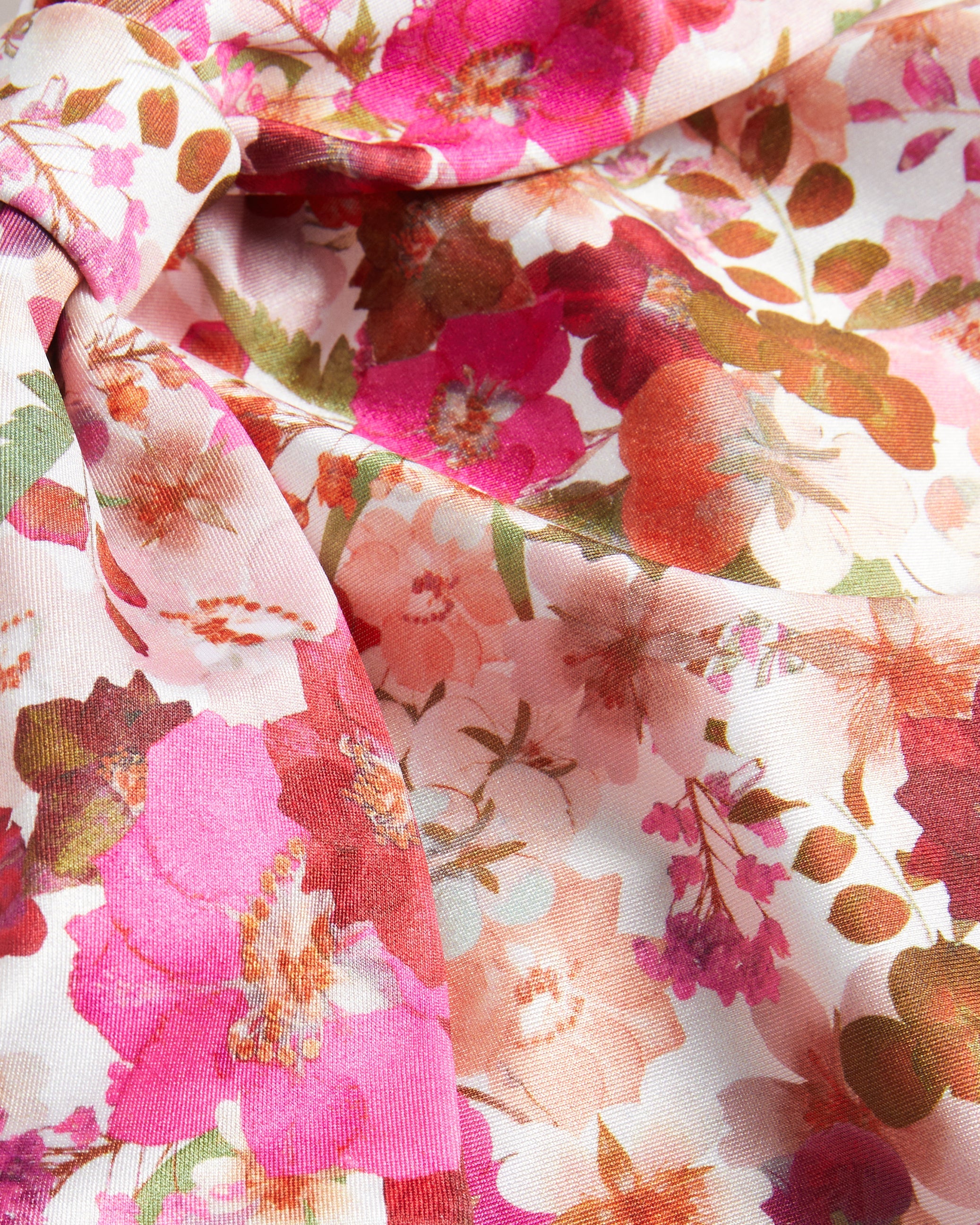 Zayley One Shoulder Floral Swimsuit With Bow Pink
