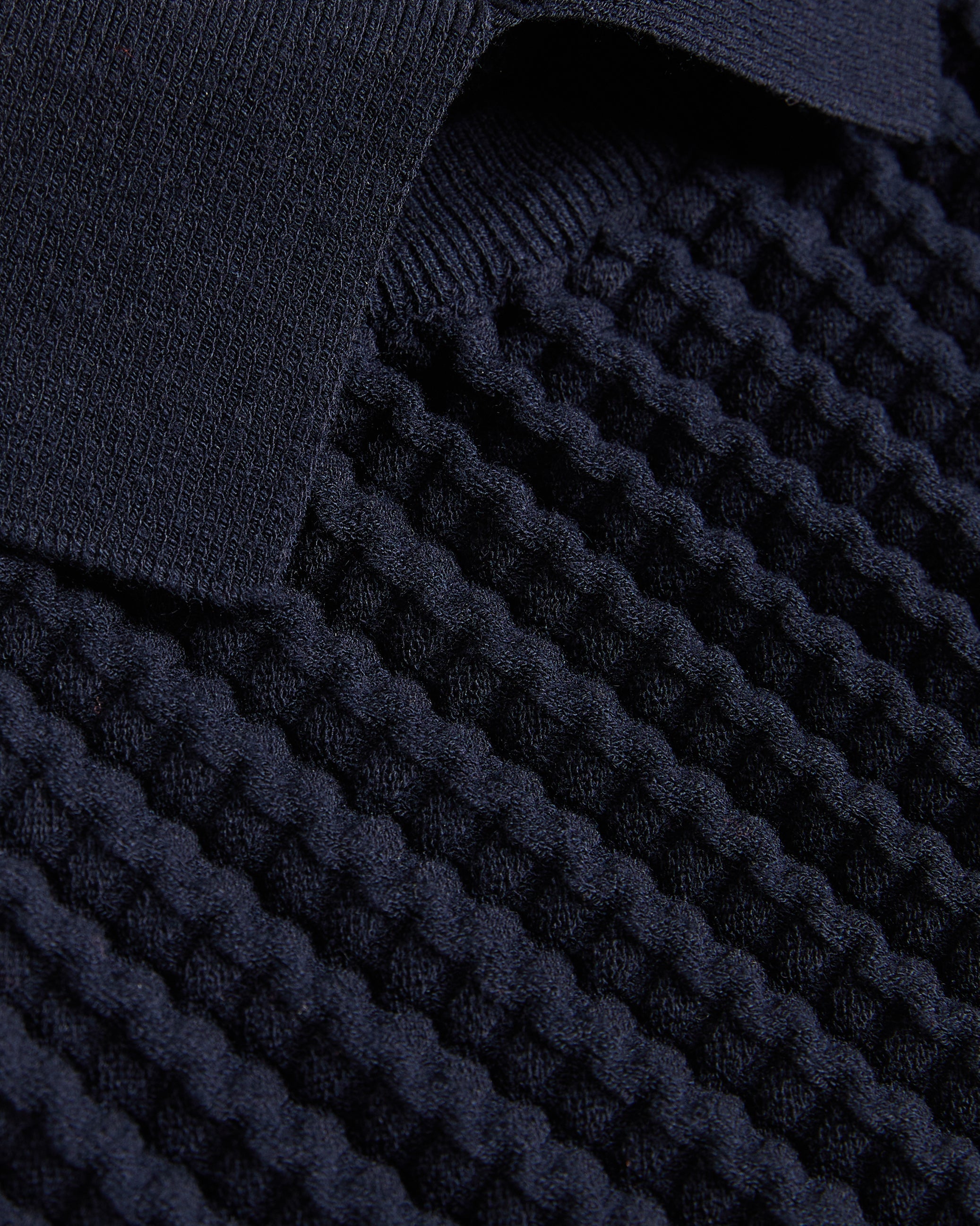 Morliee Puff Sleeve Fitted Sweater Navy