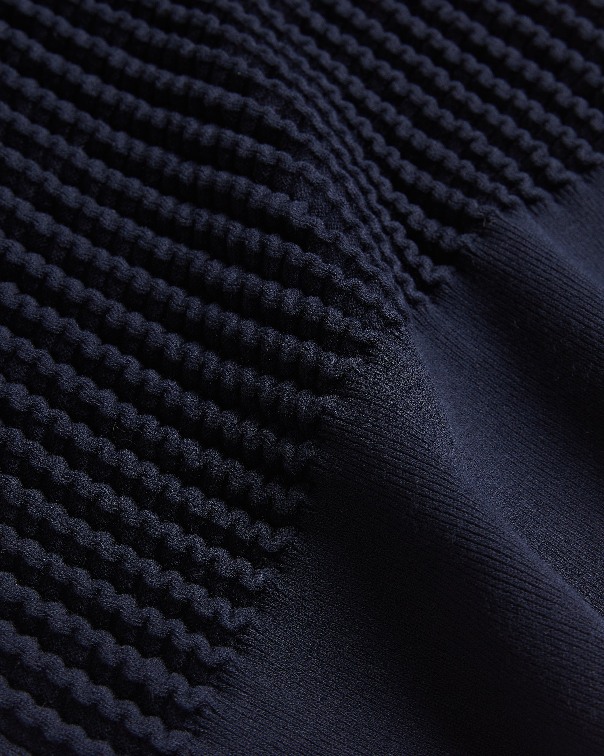 Morliee Puff Sleeve Fitted Sweater Navy