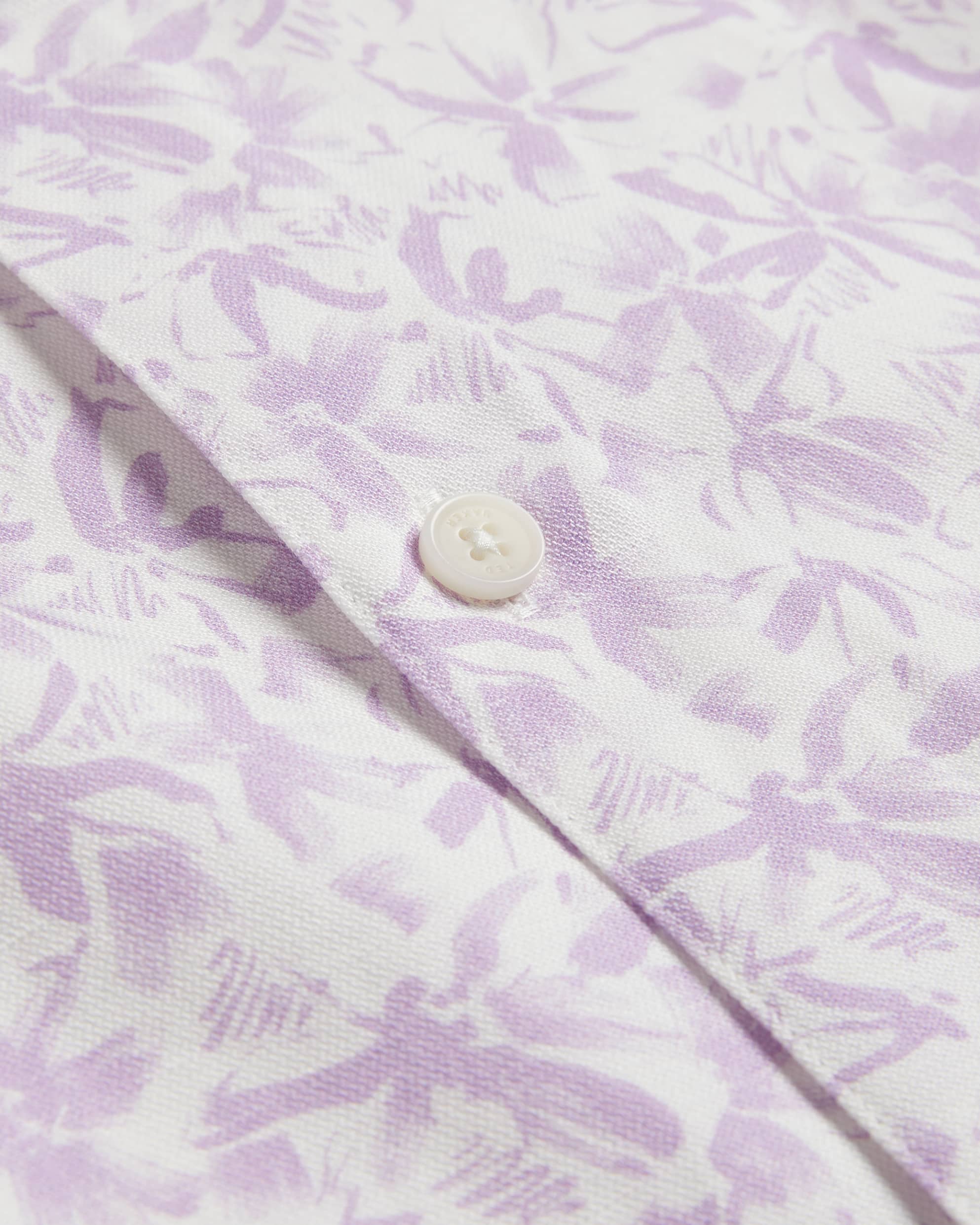 Tavaro Short Sleeve Abstract Floral Shirt Lilac