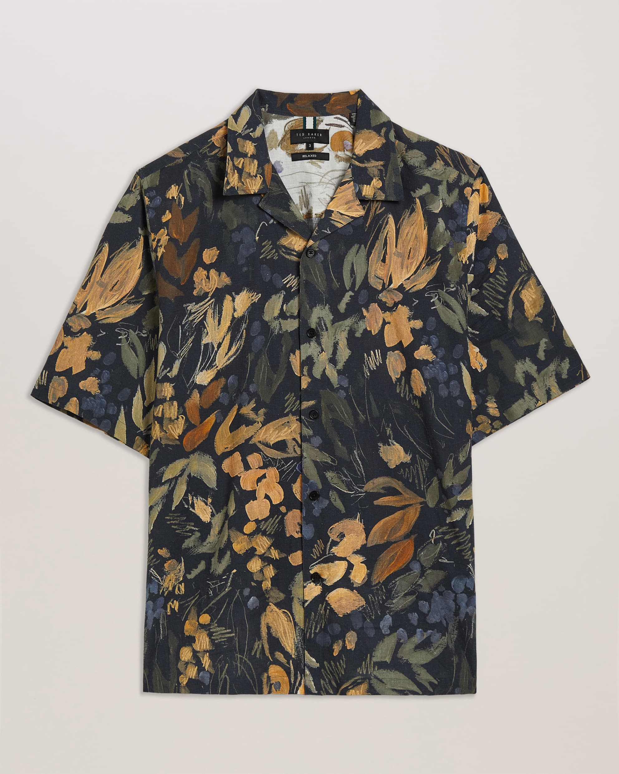 Moselle Short Sleeve Floral Print Shirt Black