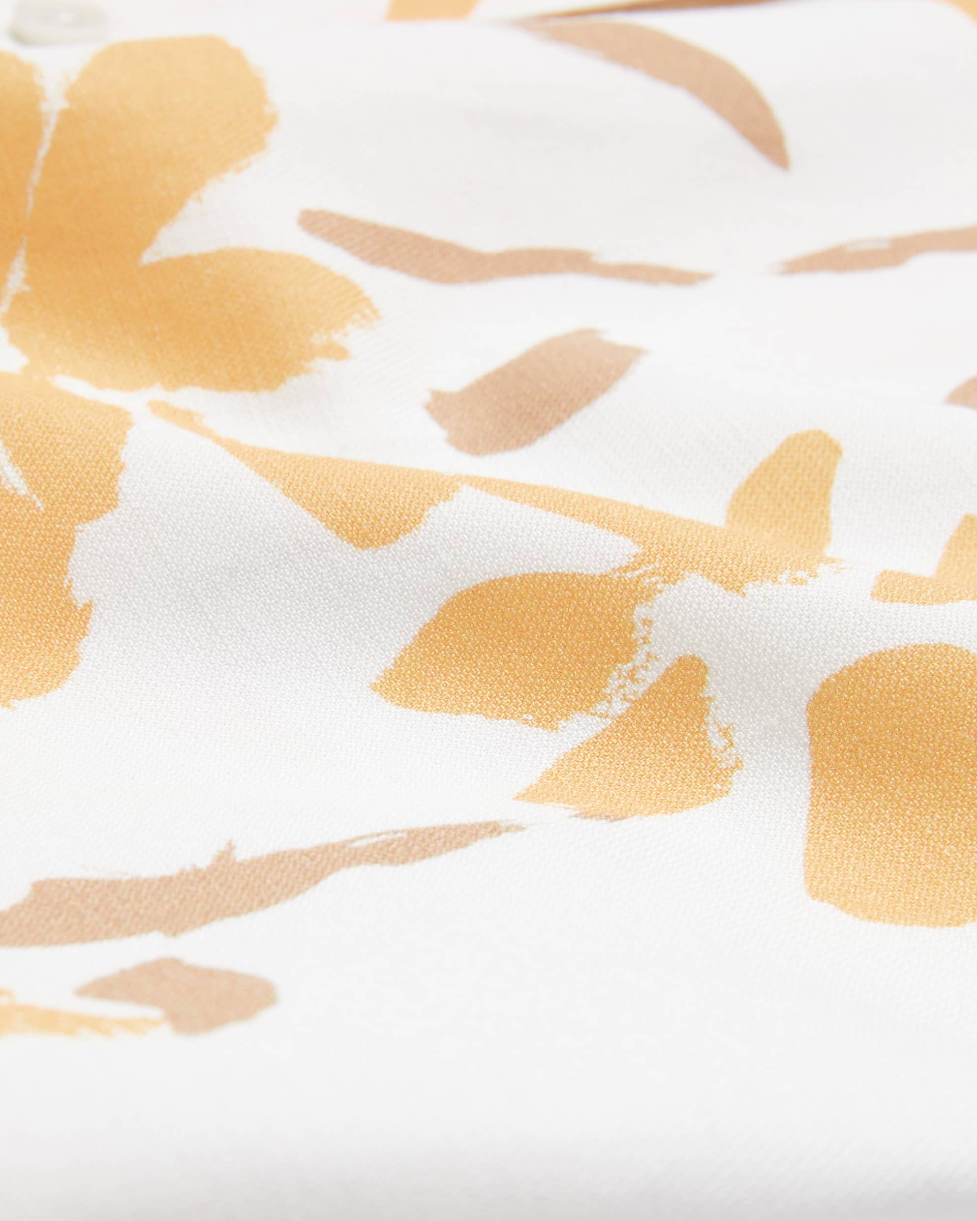Verzee Short Sleeve Floral Print Shirt Yellow