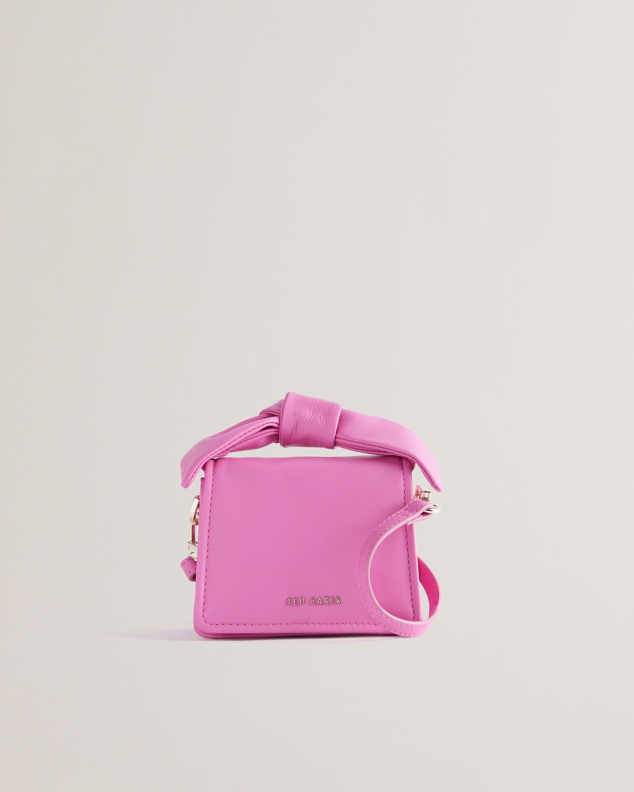 Nialinn Soft Knot Mini Bow Bag Brt-Pink