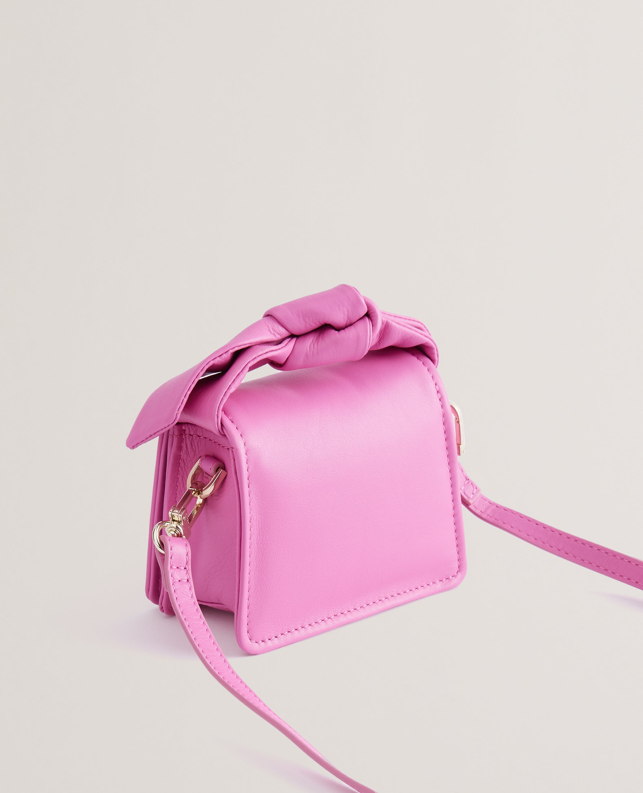 Nialinn Soft Knot Mini Bow Bag Brt-Pink