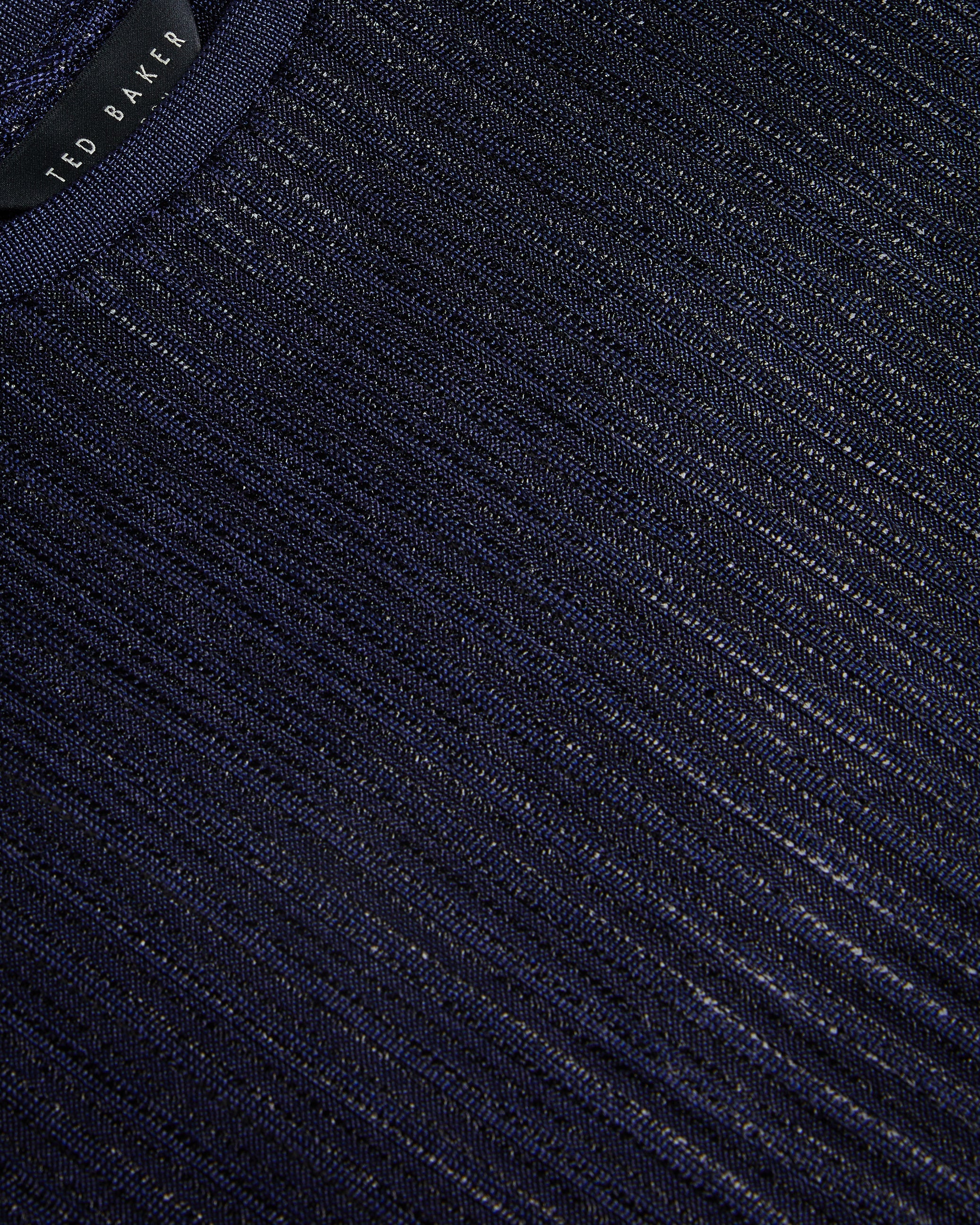 Katrino Metallic Fitted Tee Navy
