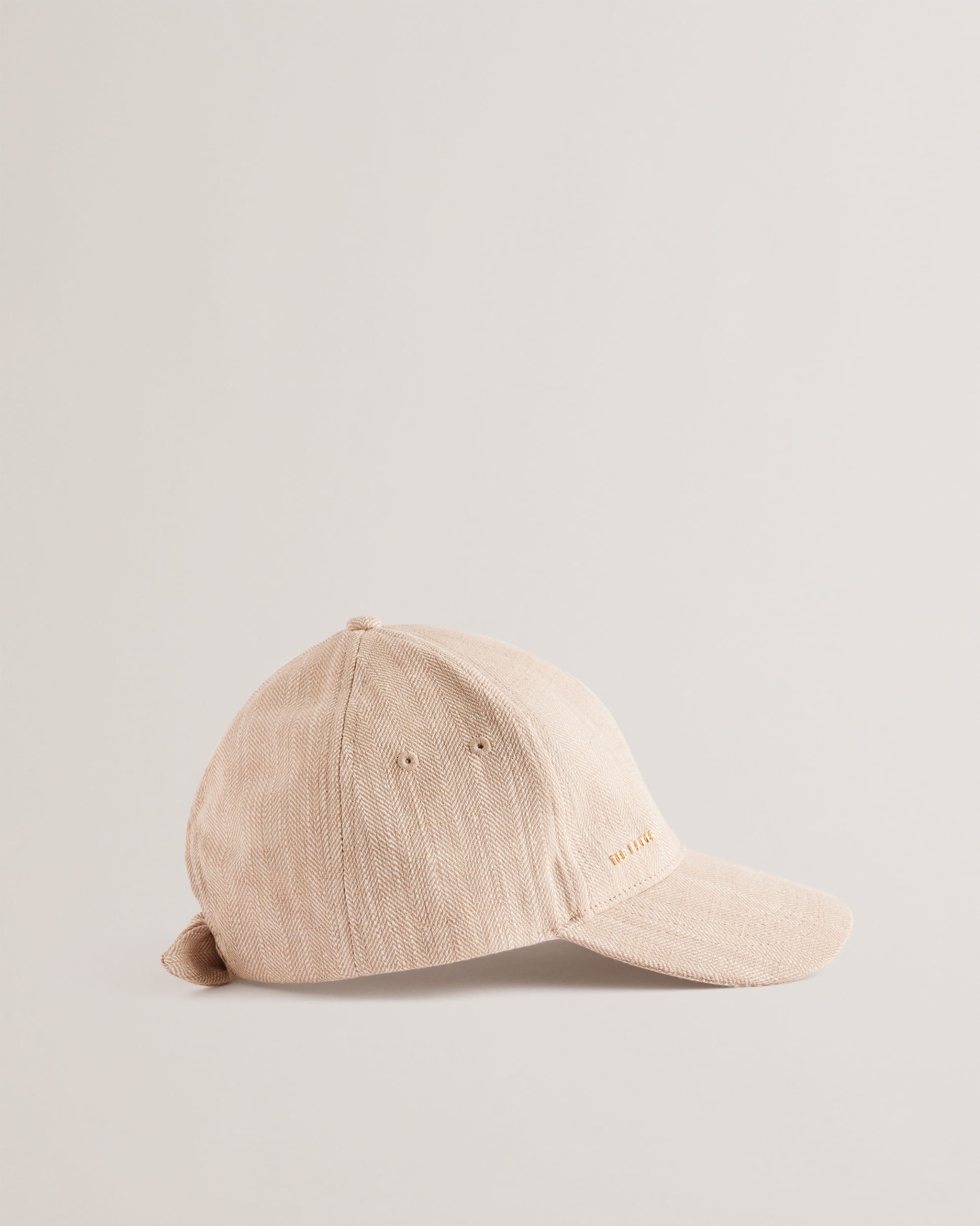 Blaike Herringbone Cap With Bow Strap Ivory