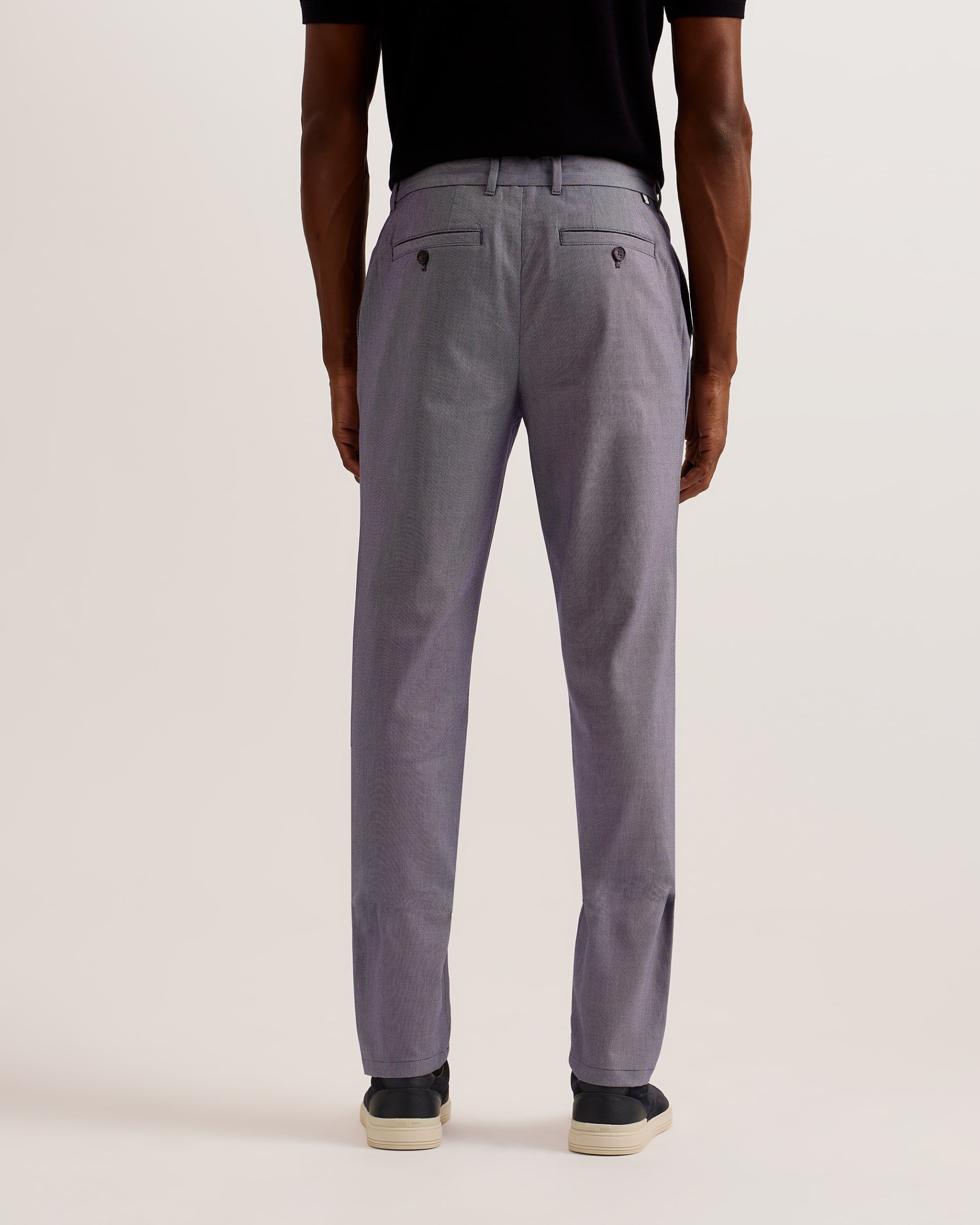 Turney Slim Fit Textured Cotton Chinos Blue