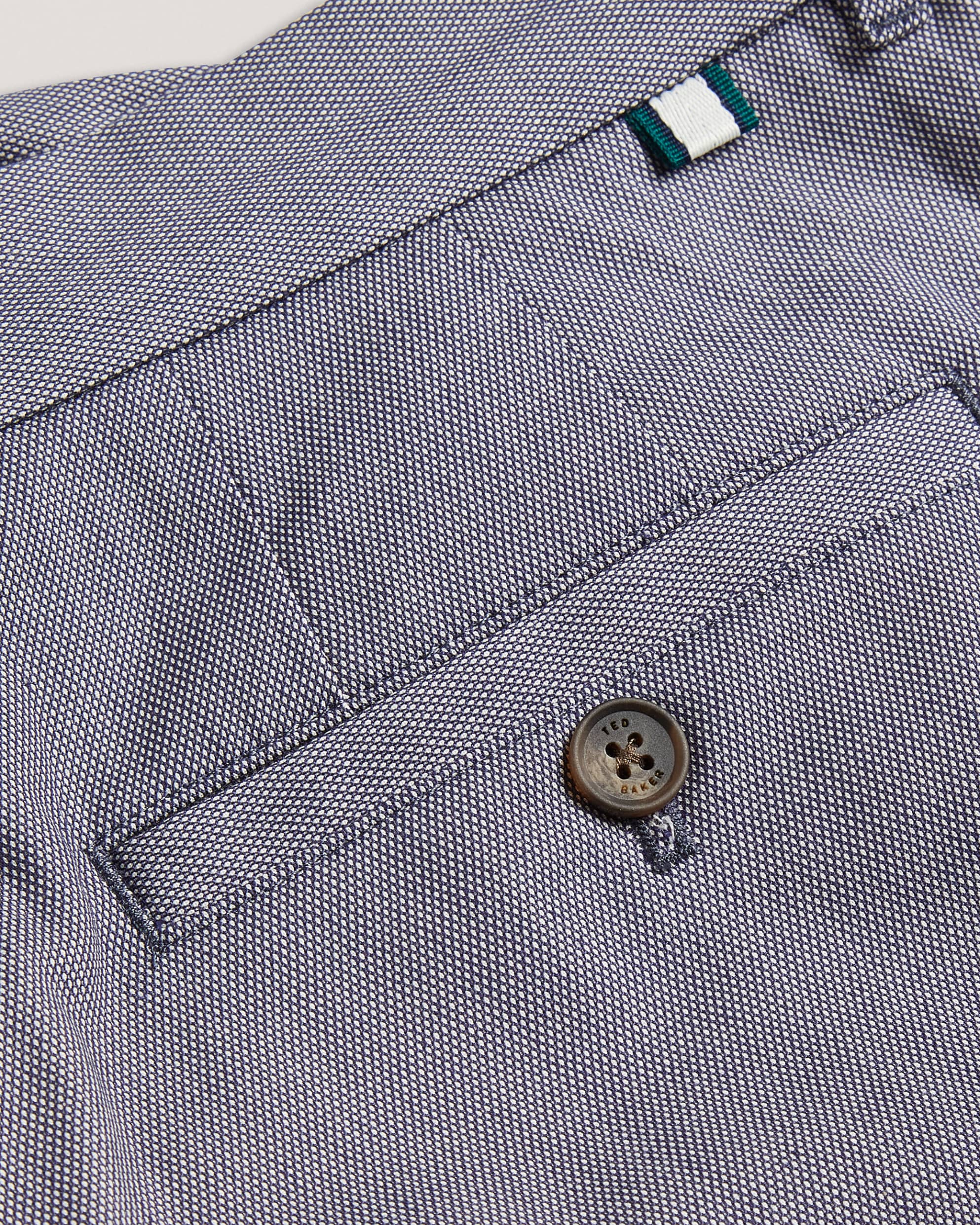 Turney Slim Fit Textured Cotton Chinos Blue