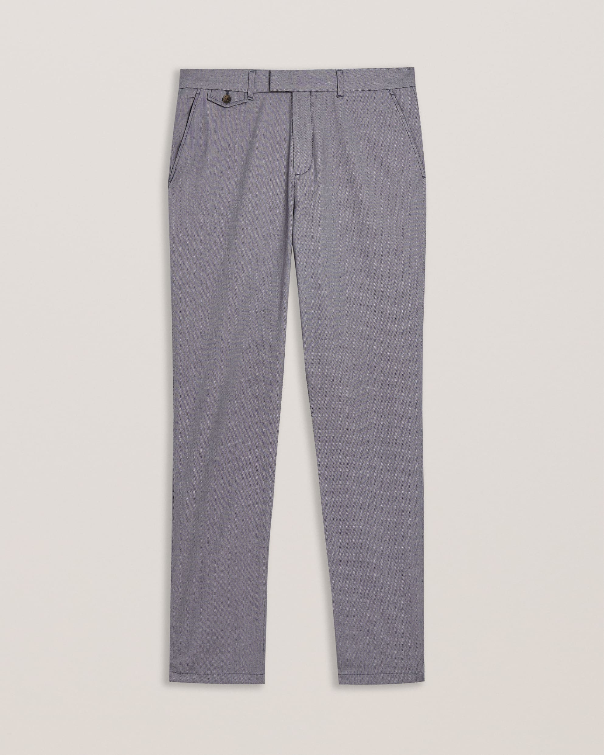 Turney Slim Fit Textured Cotton Chinos Blue