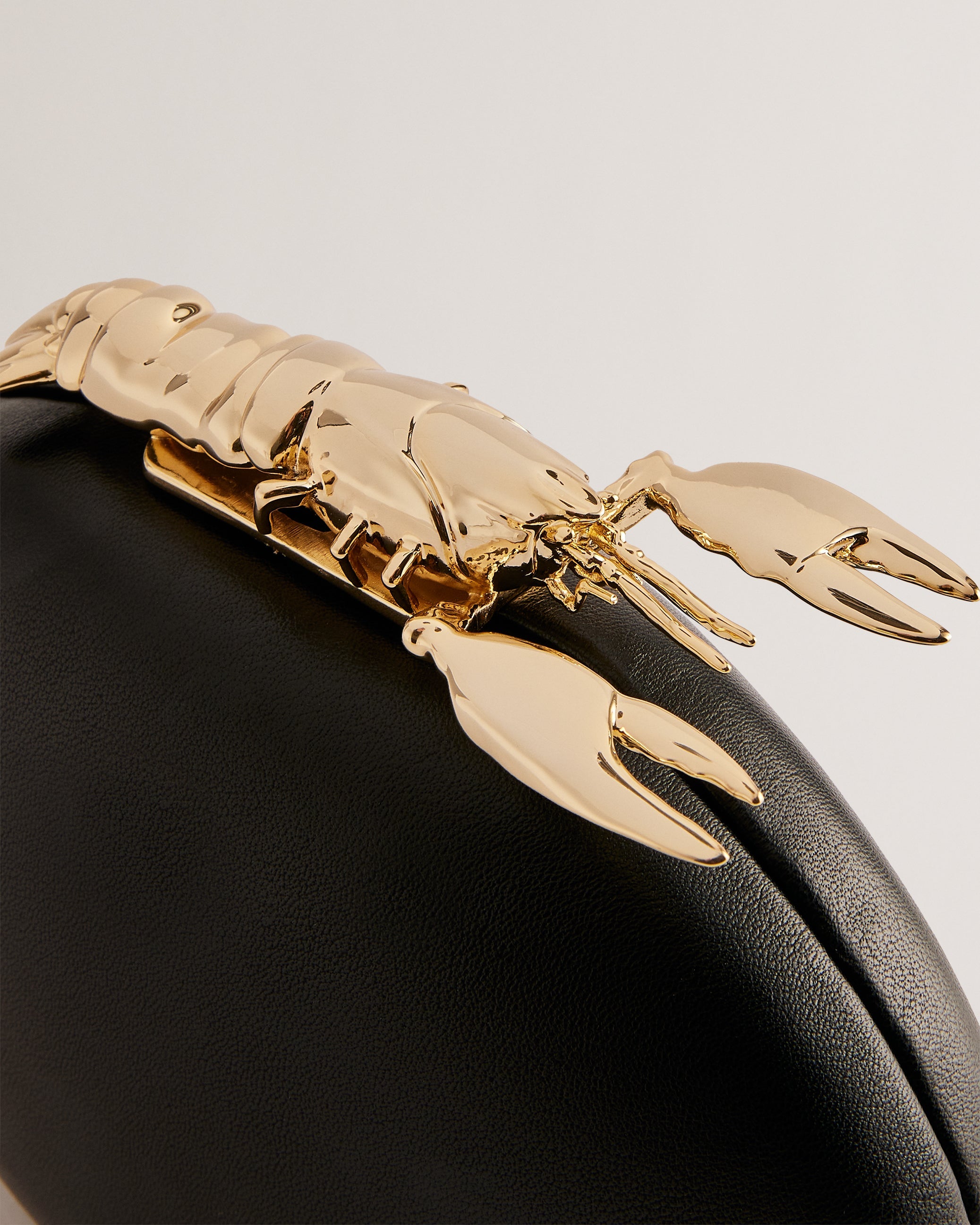 Lobstrs Lobster Clasp Clutch Bag Black