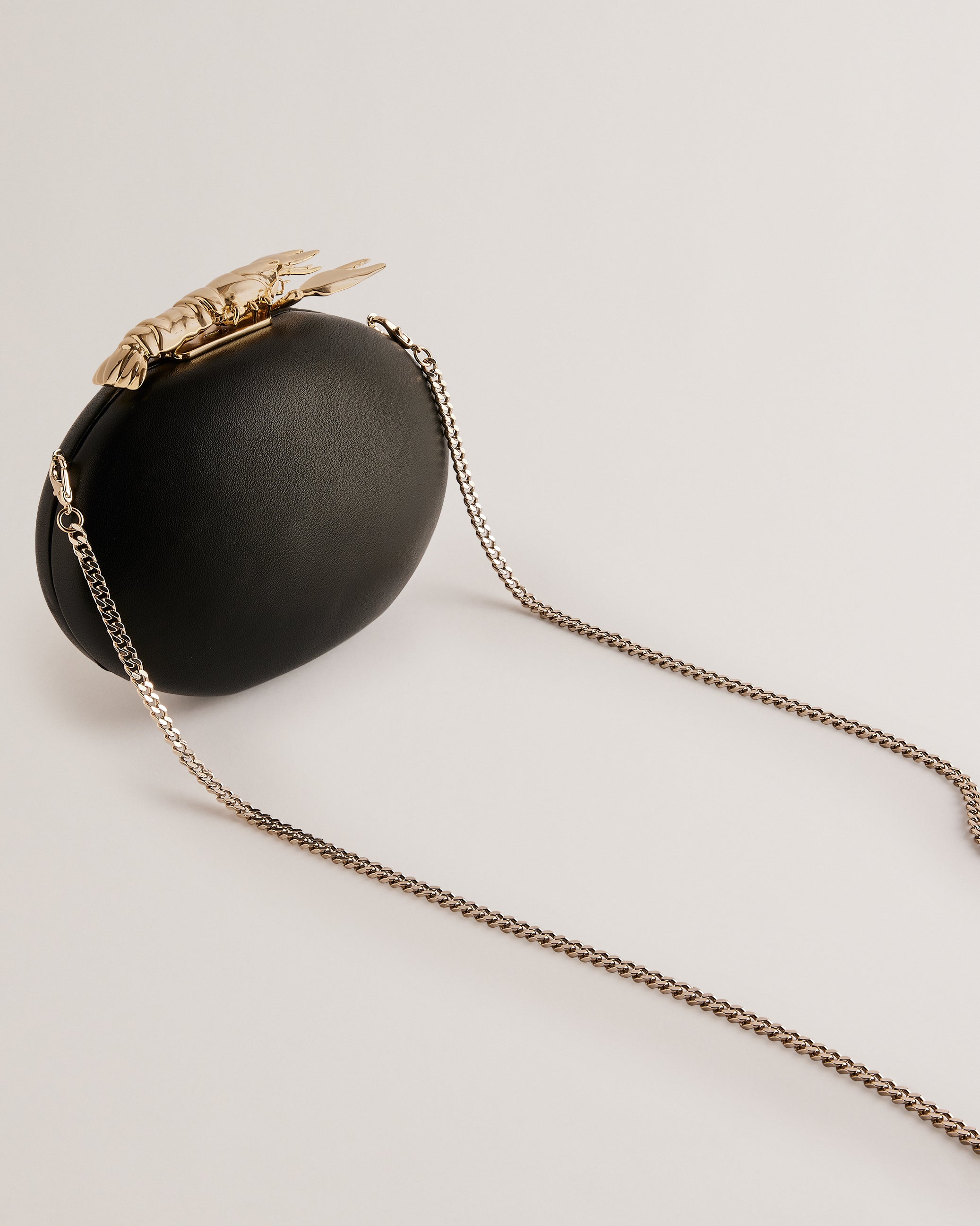Lobstrs Lobster Clasp Clutch Bag Black