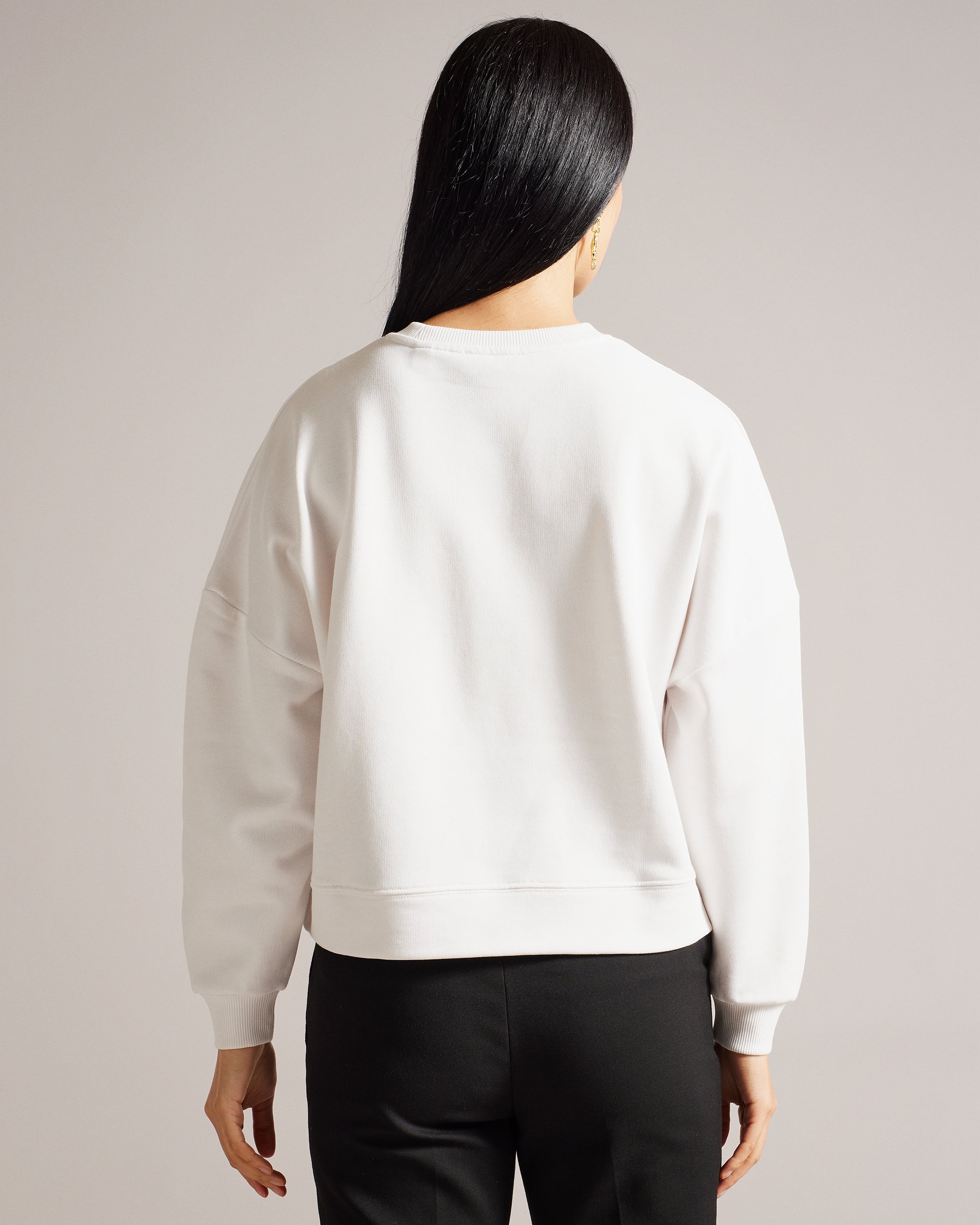 Marelaa Placement Print Sweat White