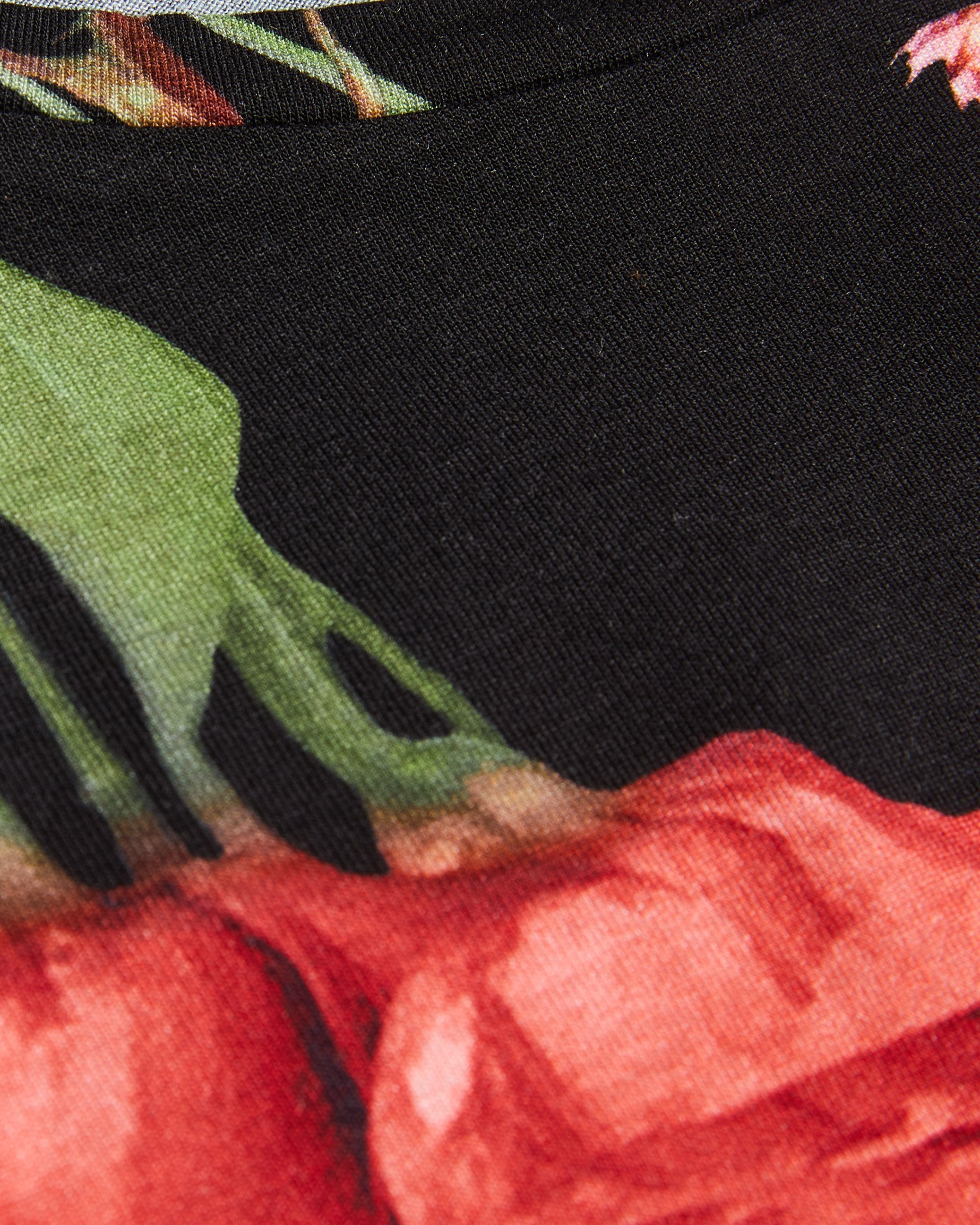 Treyya Printed Fitted T-Shirt Black