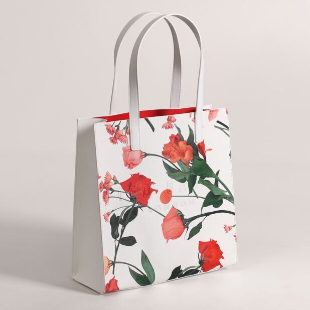 Flircon Floral Print Large Icon White