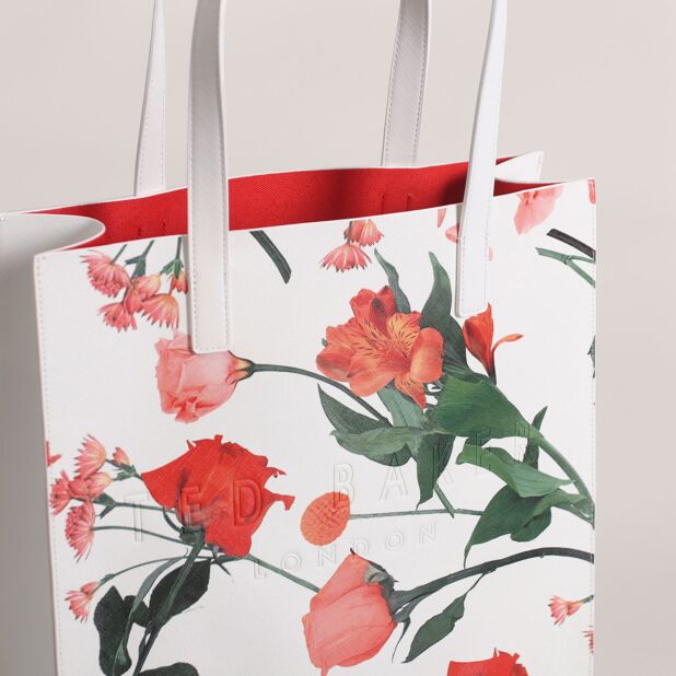 Flircon Floral Print Large Icon White