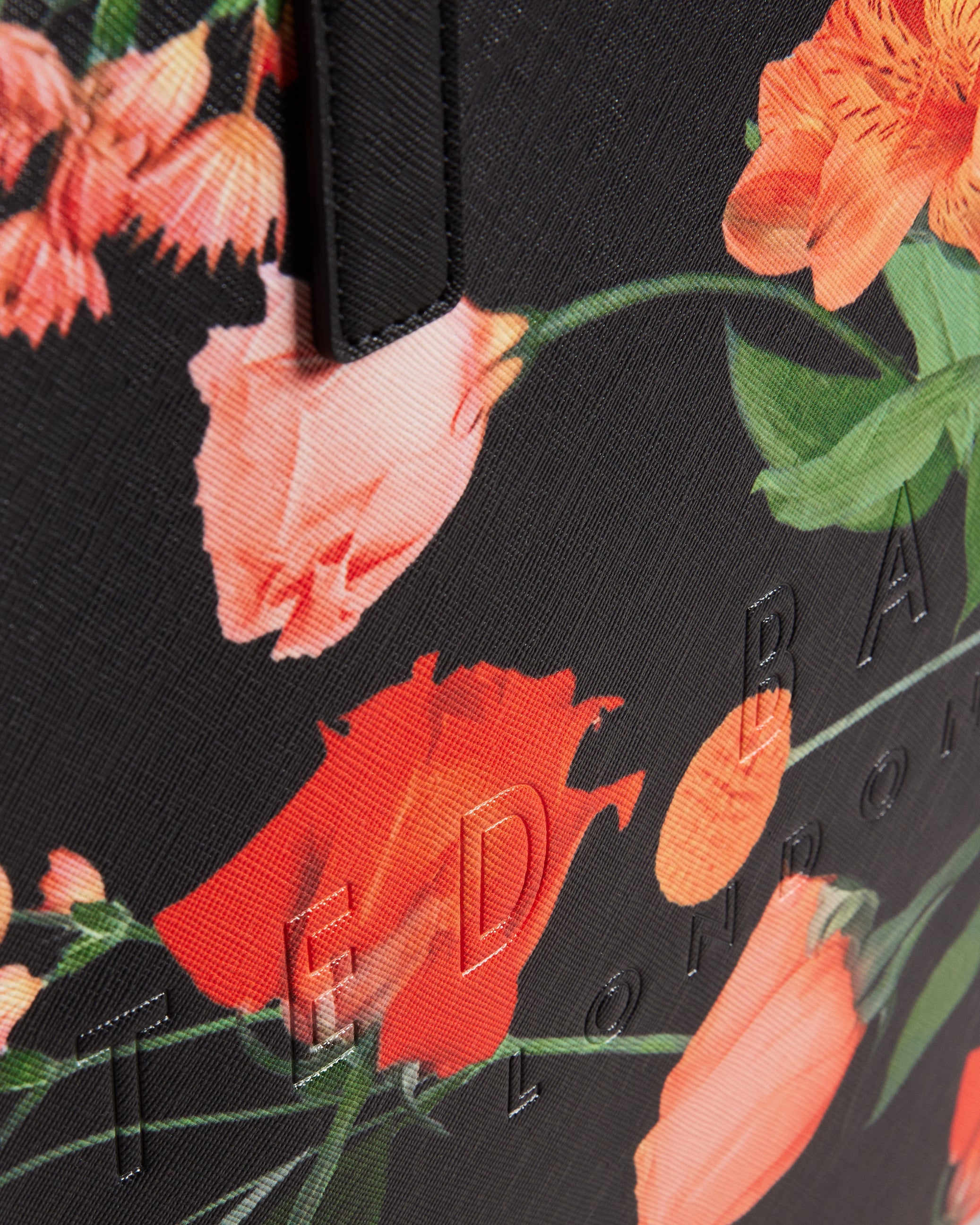 Flircon Floral Print Large Icon Tote Black