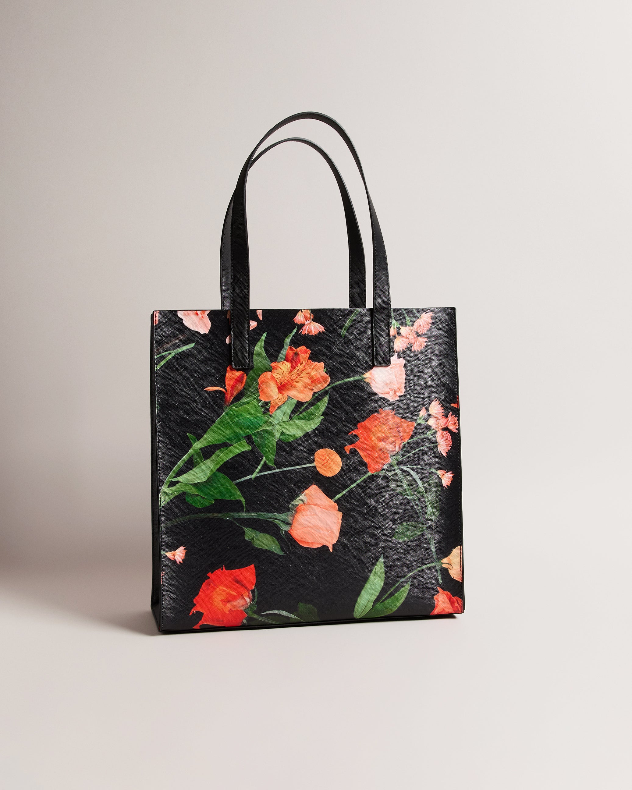Flircon Floral Print Large Icon Tote Black