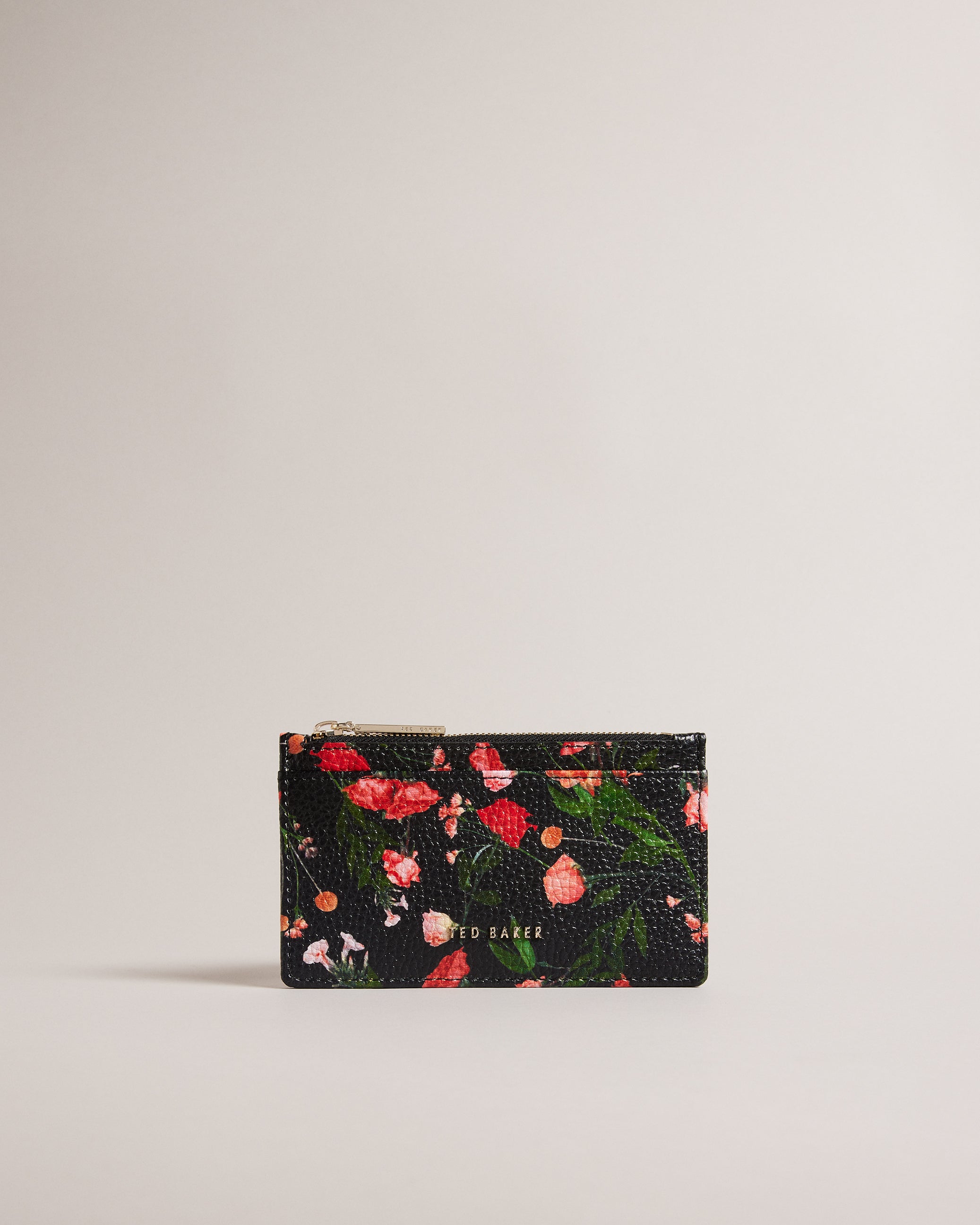 Otily Floral Printed Card Holder Black