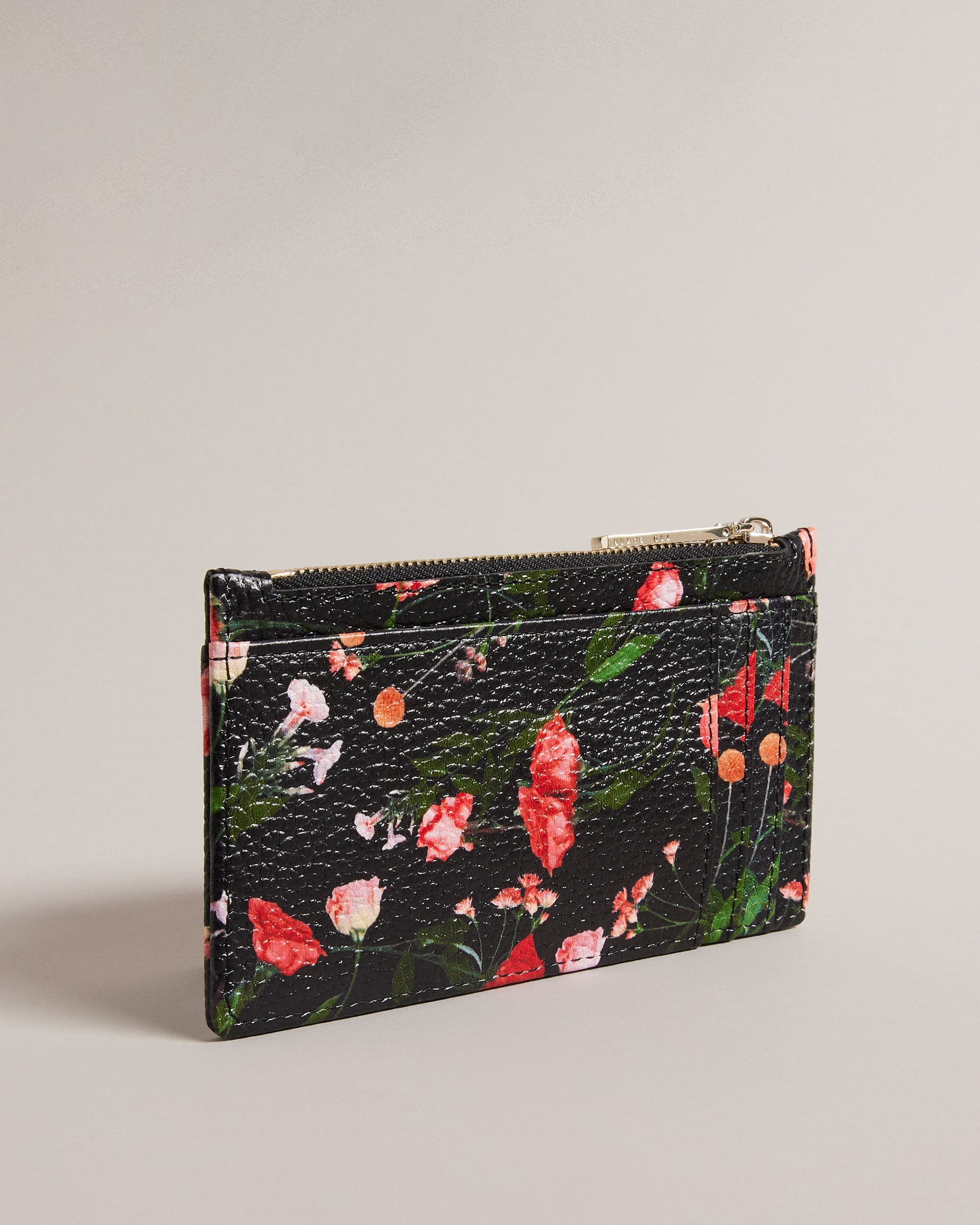 Otily Floral Printed Card Holder Black