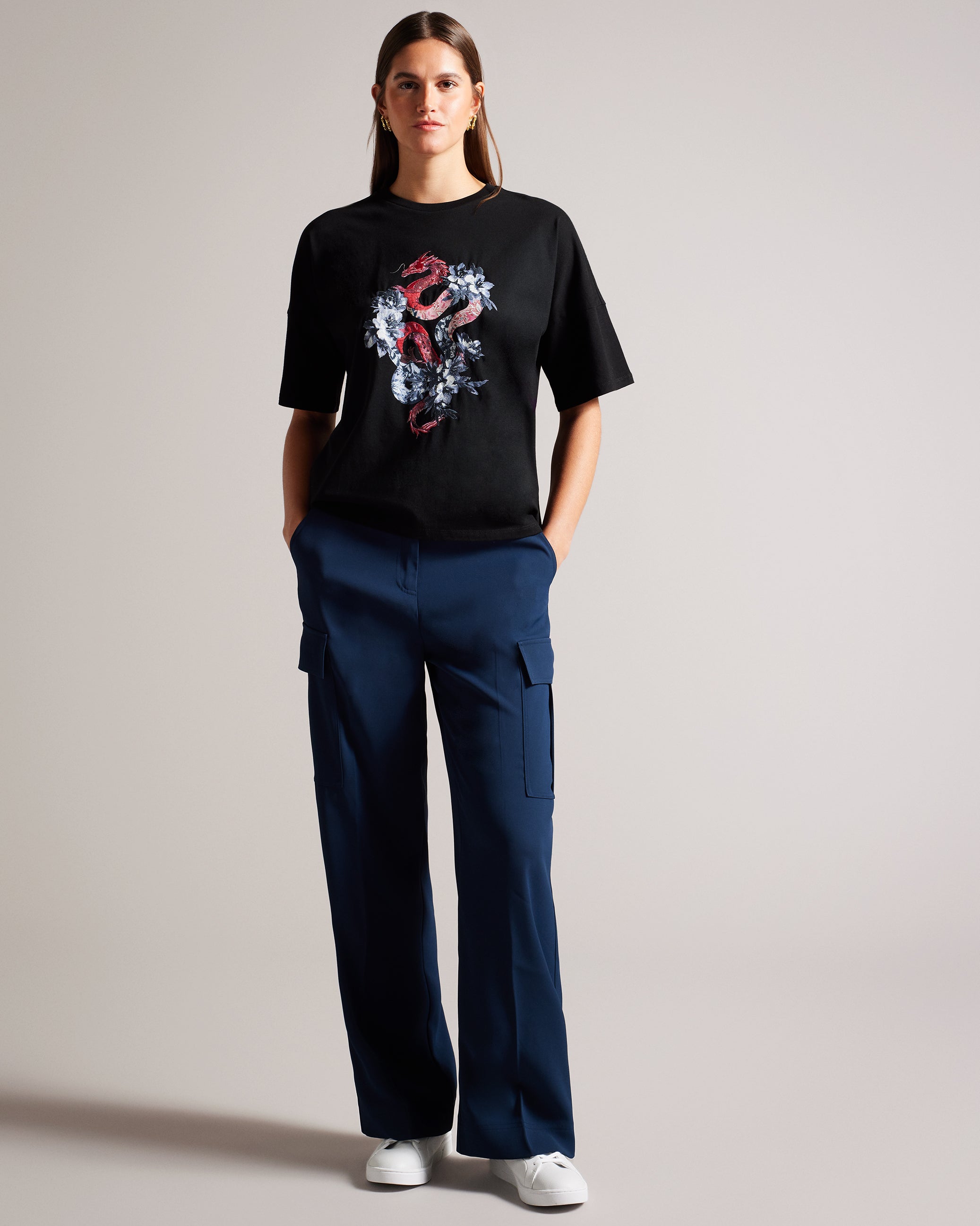 Avett Boxy Fit Dragon Graphic T-Shirt