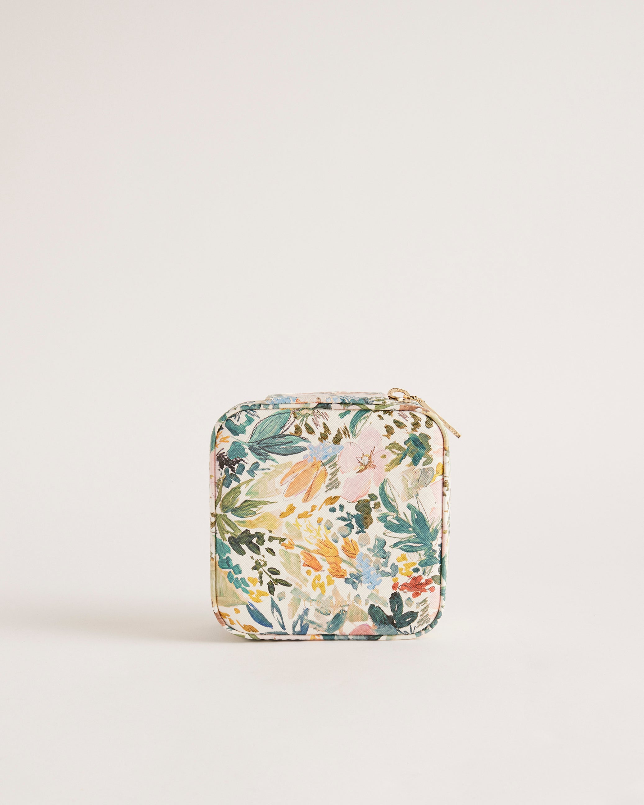 Beksia Floral Printed Medium Jewellery Case White