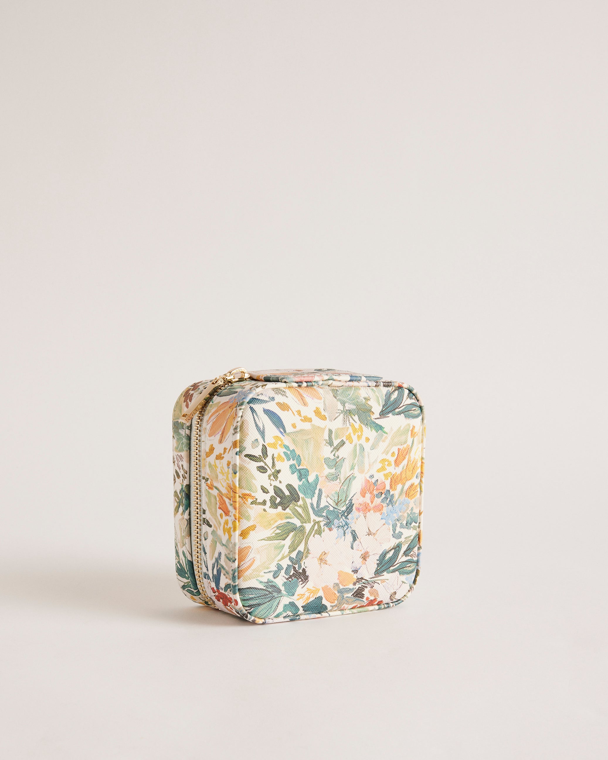 Beksia Floral Printed Medium Jewellery Case White