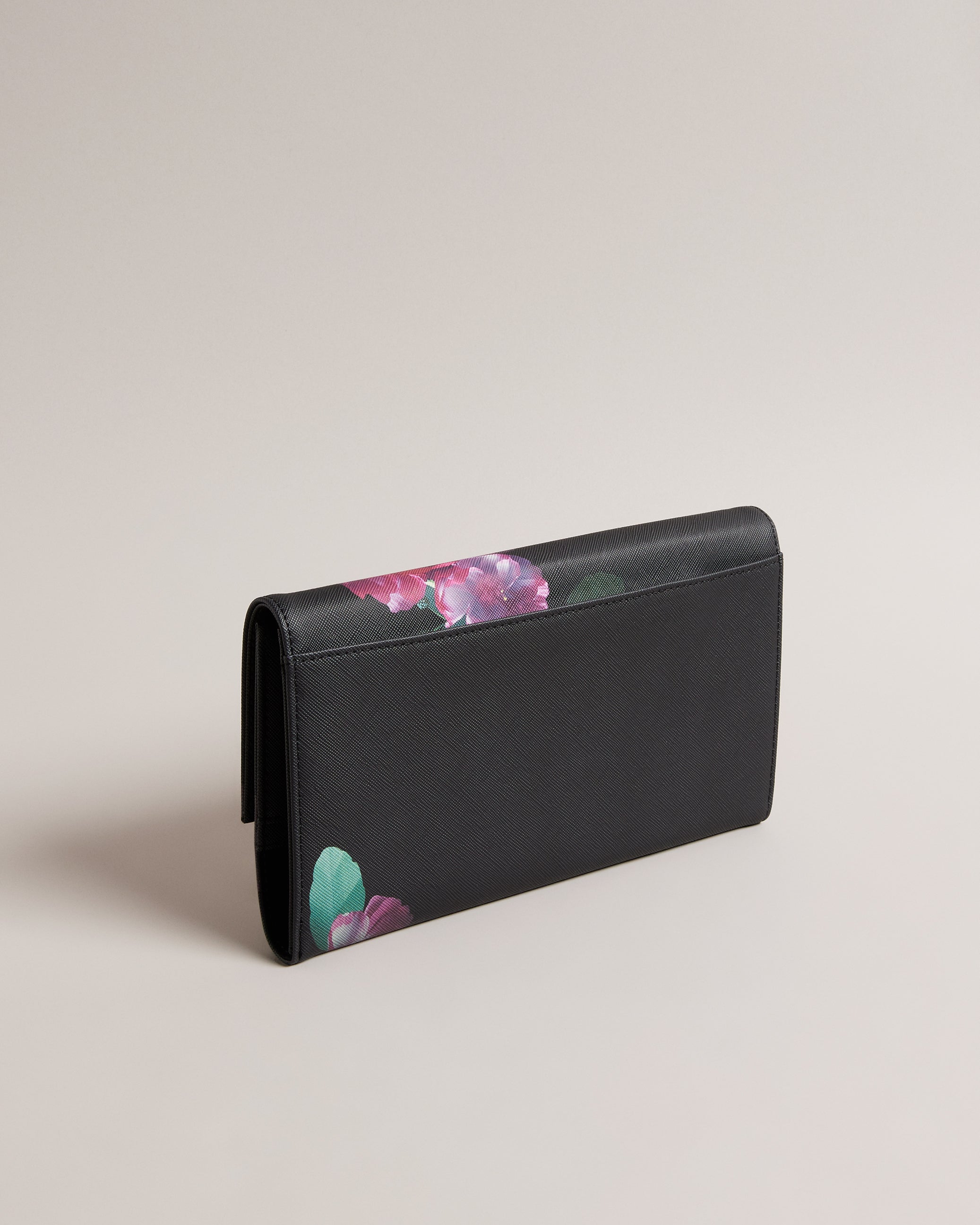 Papiena Floral Printed Travel Wallet Black