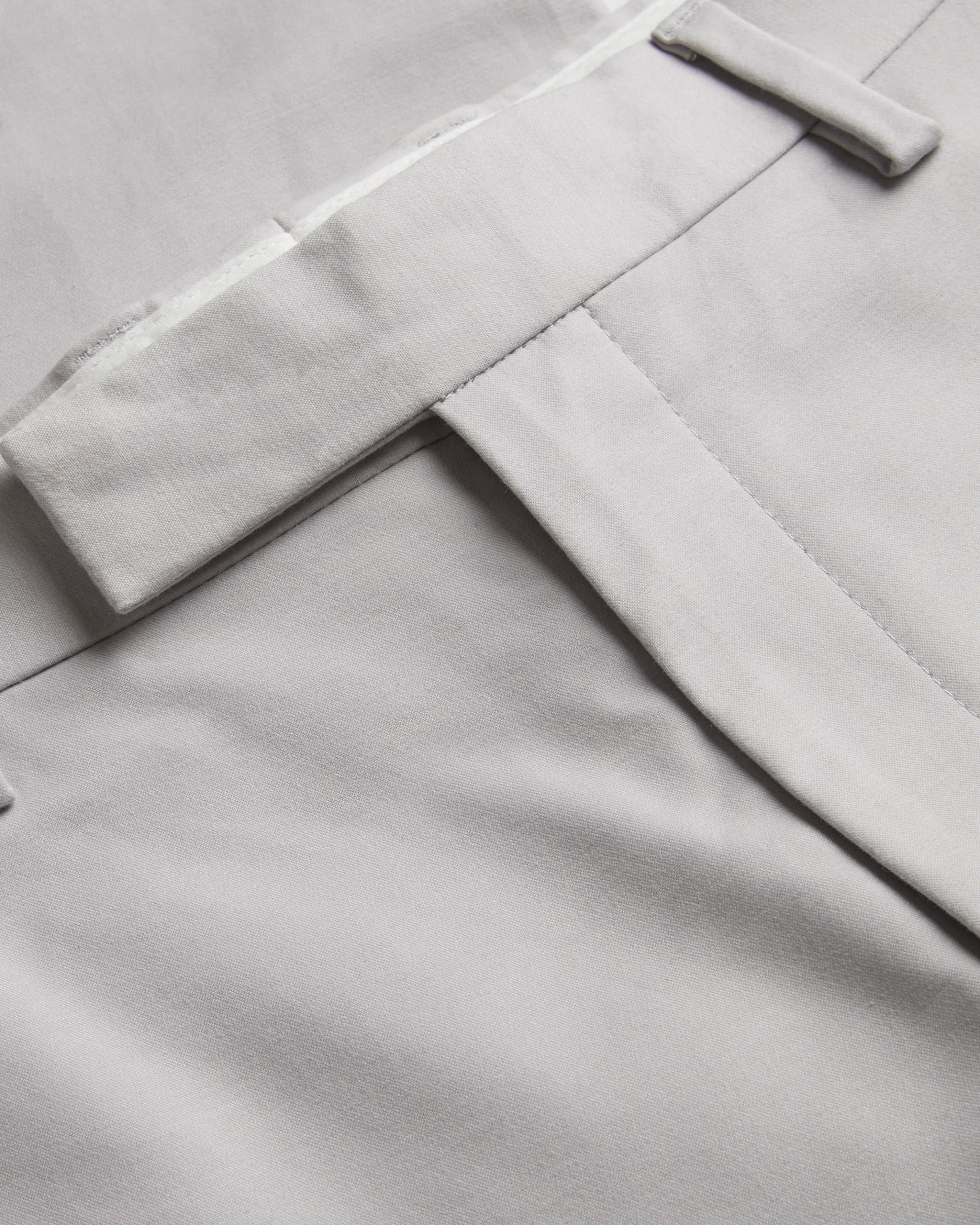 Felixt Slim Fit Cotton Tailored Trousers Lt-Grey