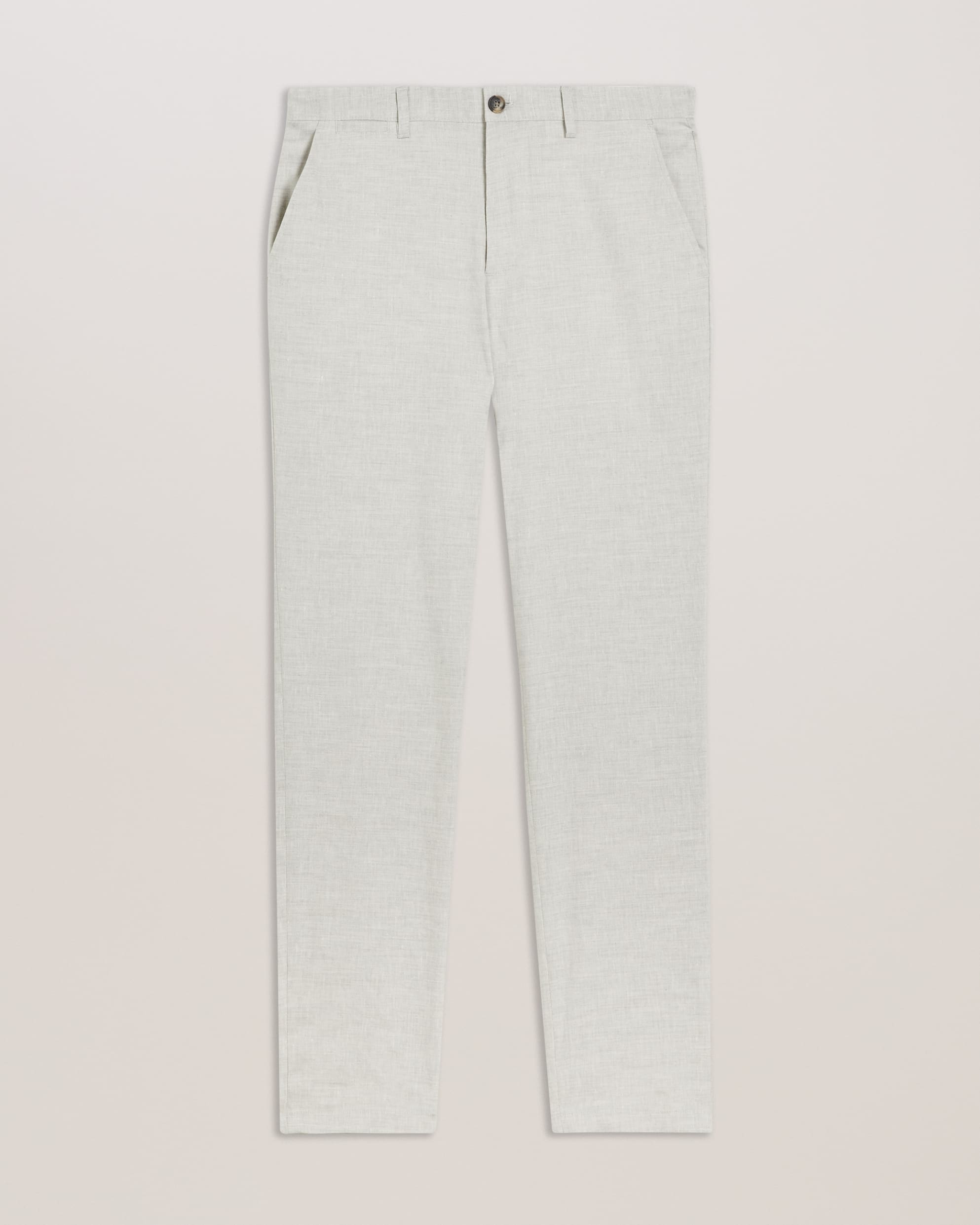 Majo Slim Fit Linen Blend Trousers Lt-Grey