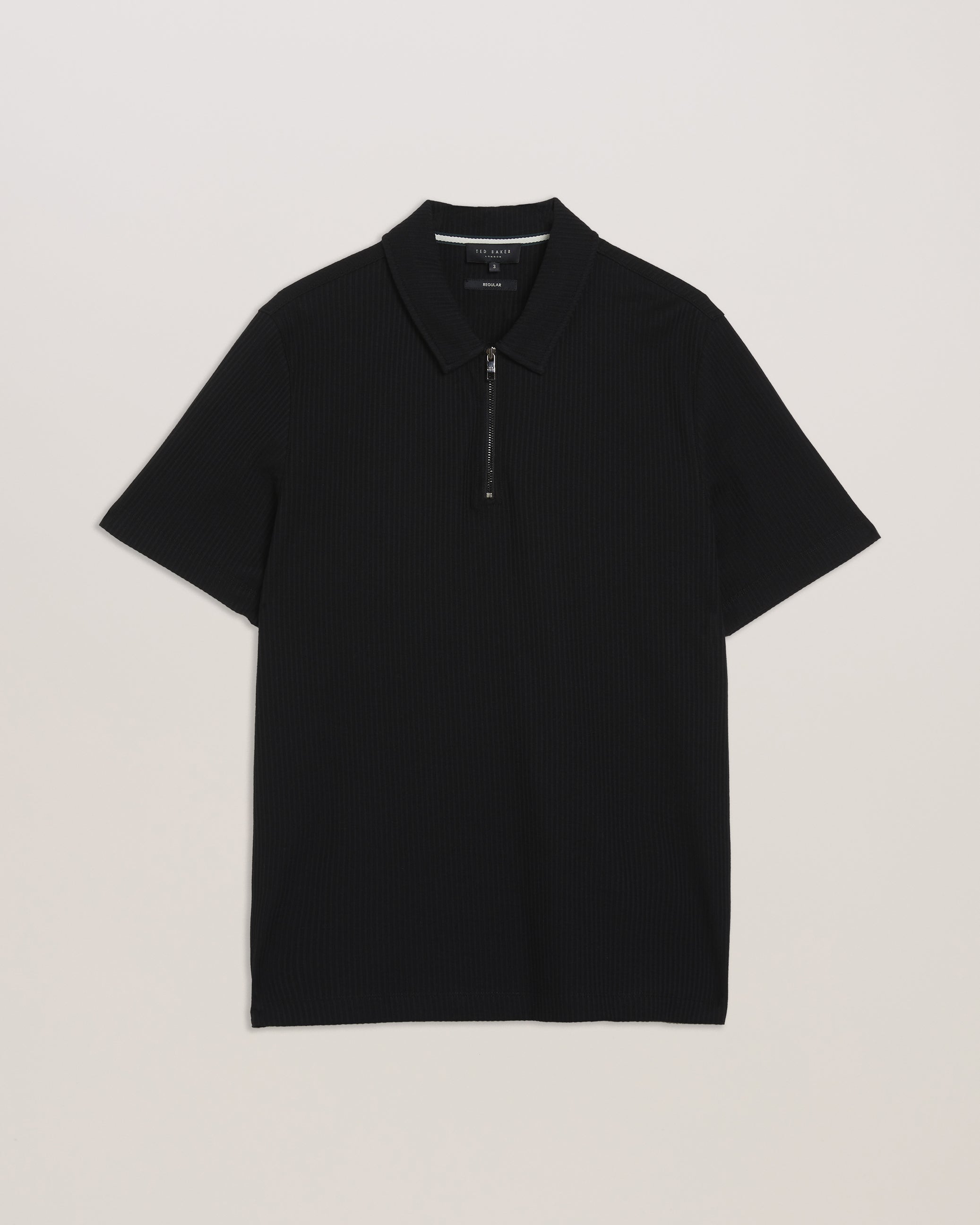 Zarkes Ss Regular Zip Polo Black