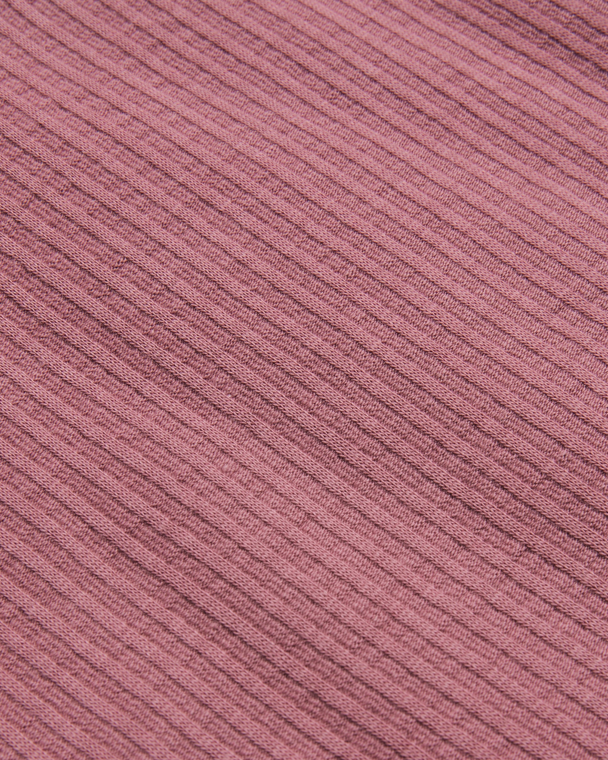 Zarkes Short Sleeve Ribbed Zip Polo Shirt Mid-Pink