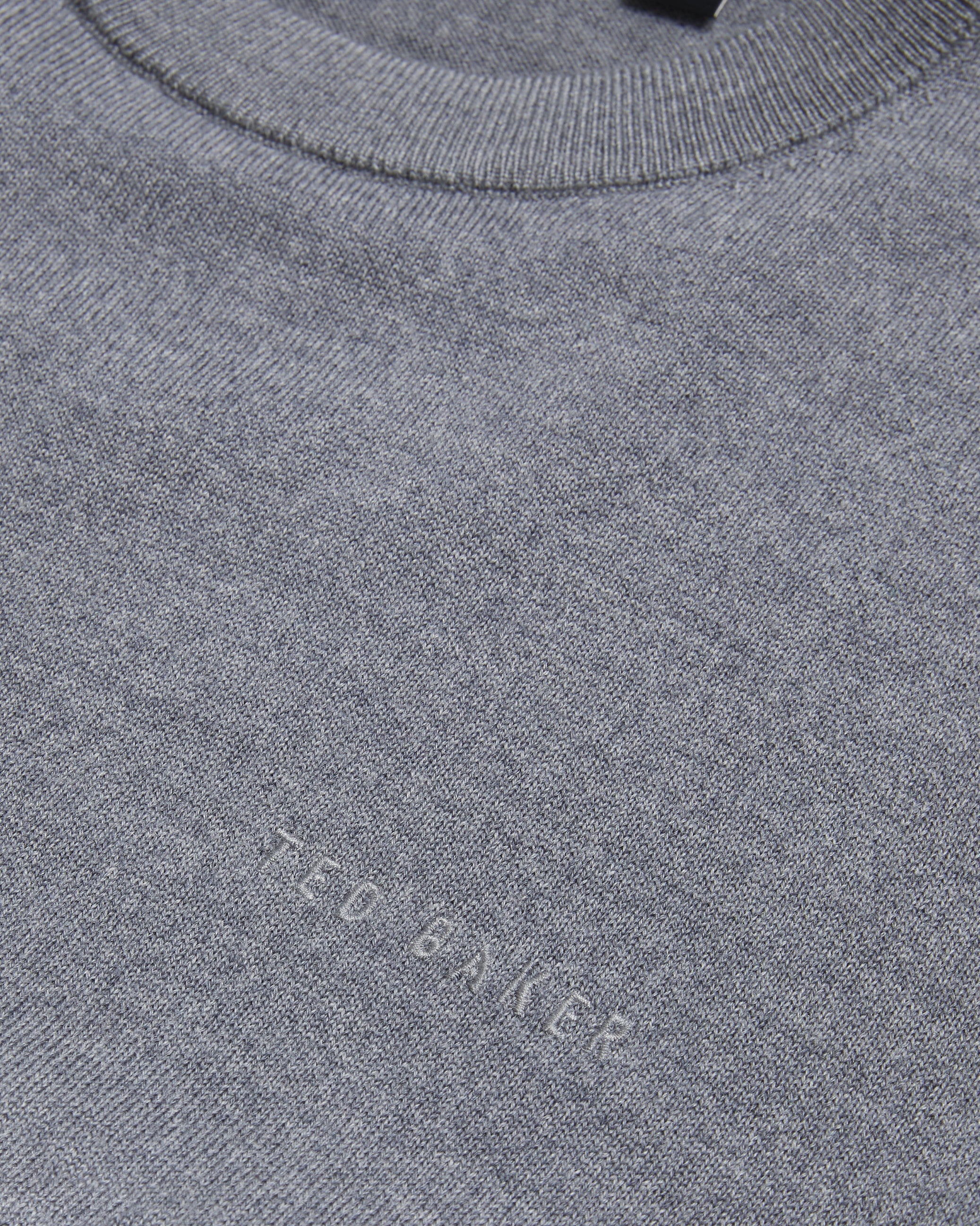 Liblo Merino Branded Crew Neck Grey-Marl
