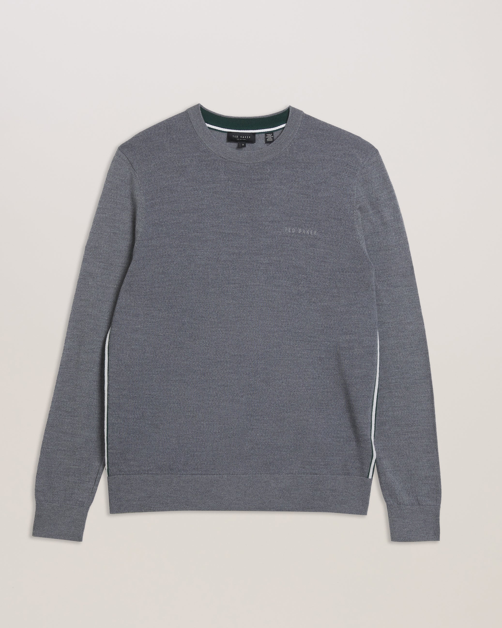 Liblo Merino Branded Crew Neck Grey-Marl
