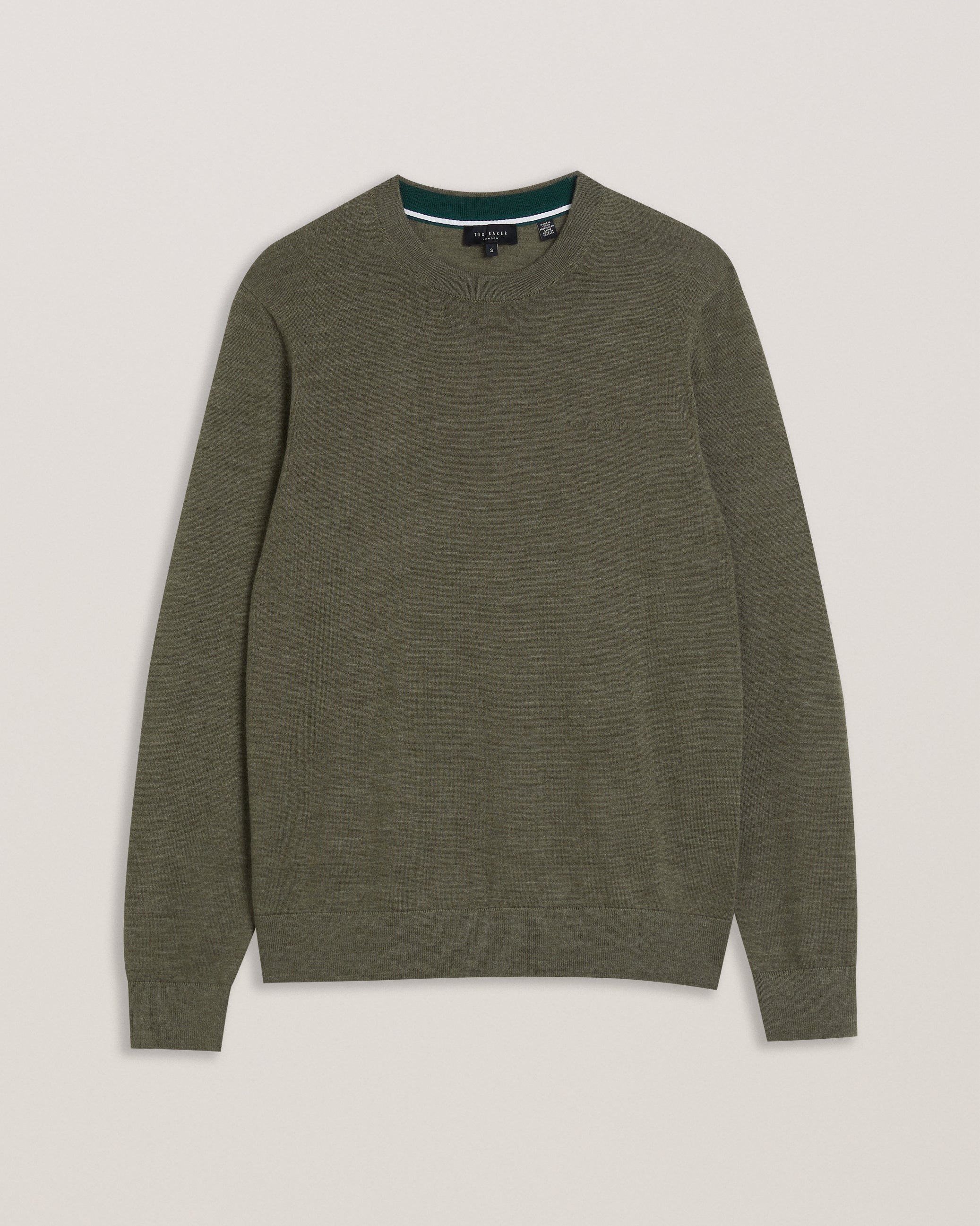 Liblo Merino Branded Crew Neck Khaki