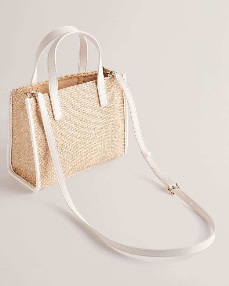 Paolina Straw Icon Bag Ecru