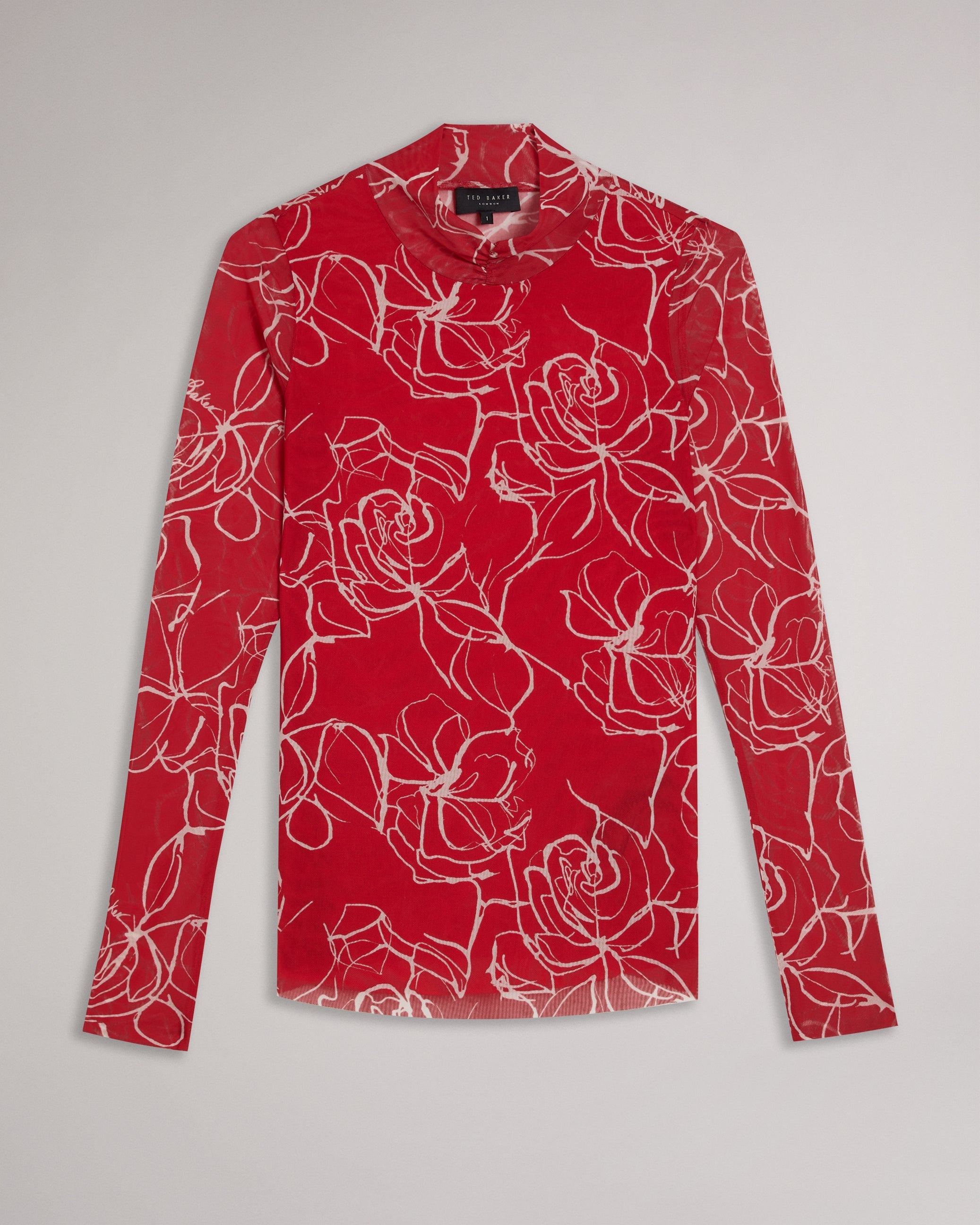 Helanr Printed Fitted Mesh Top