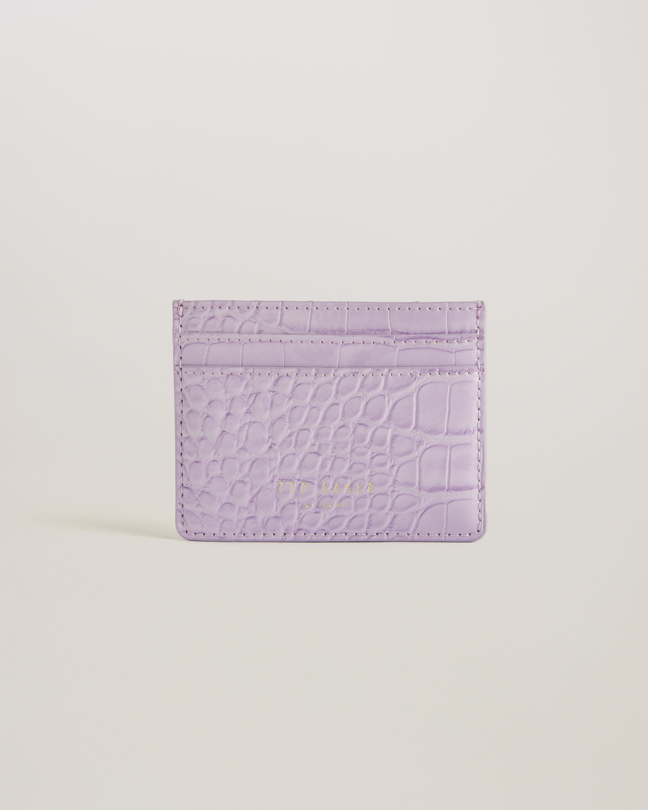 Coly Imitation Croc Card Holder Lilac