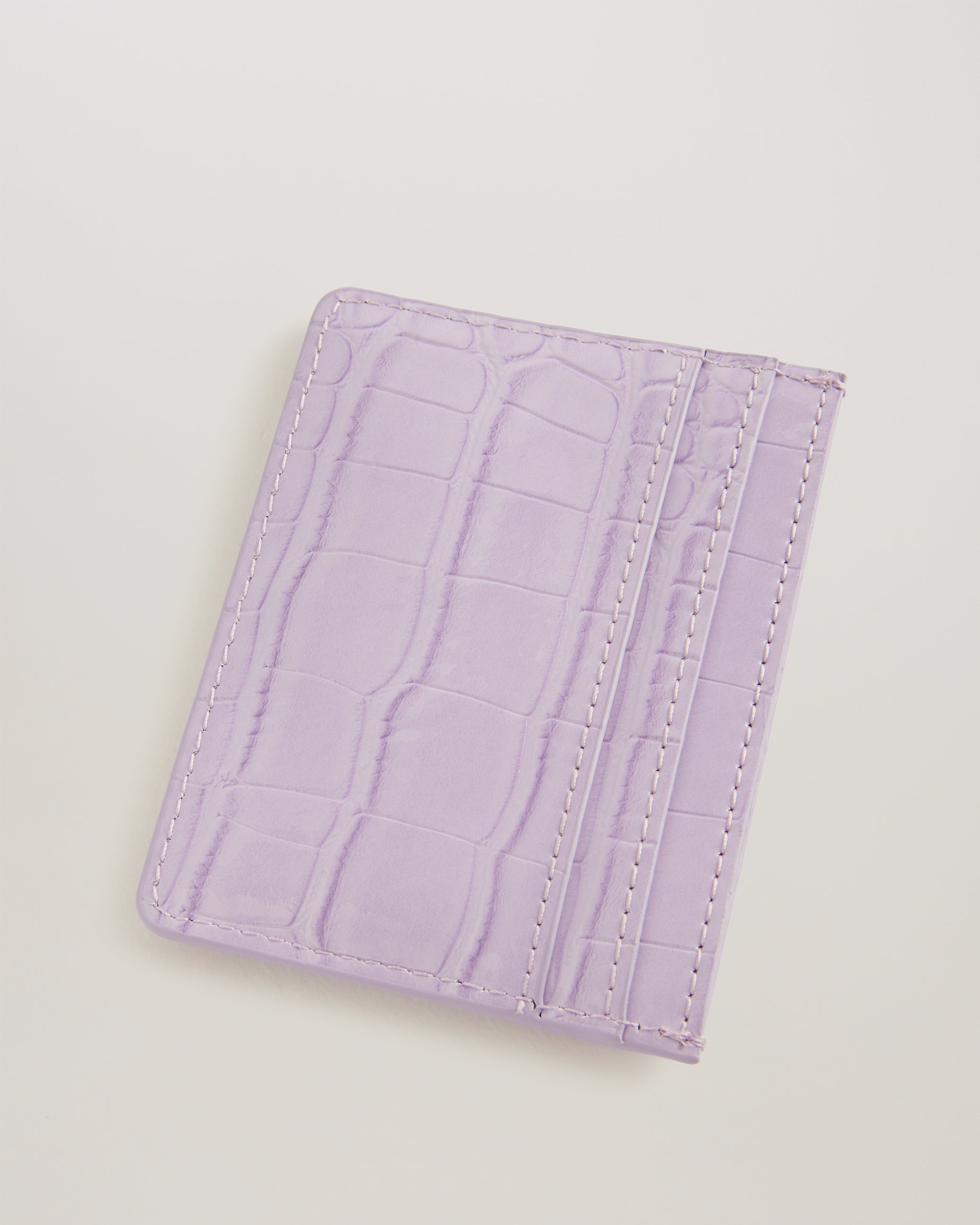 Coly Imitation Croc Card Holder Lilac