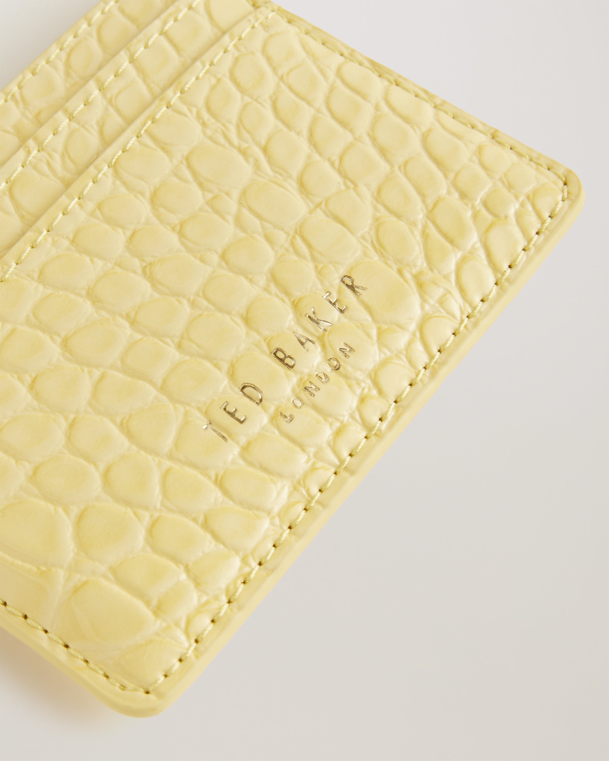 Coly Imitation Croc Card Holder Lt-Yellow
