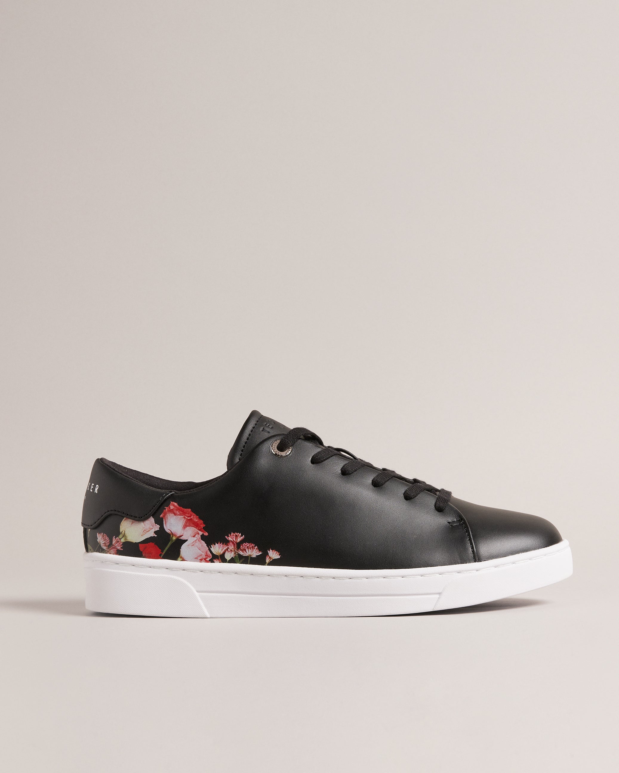Arlita Floral Print Cupsole Trainers Shoes Black
