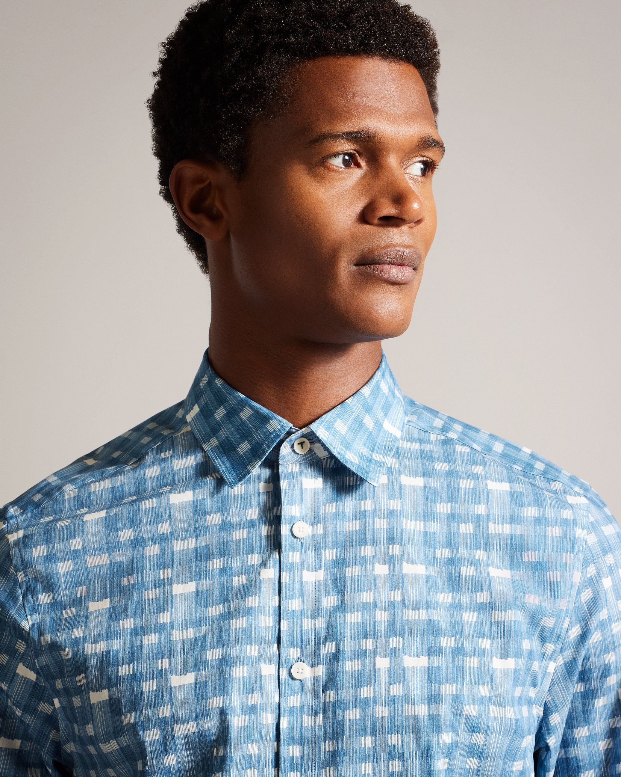 Chazbe Ss Ombre Check Shirt