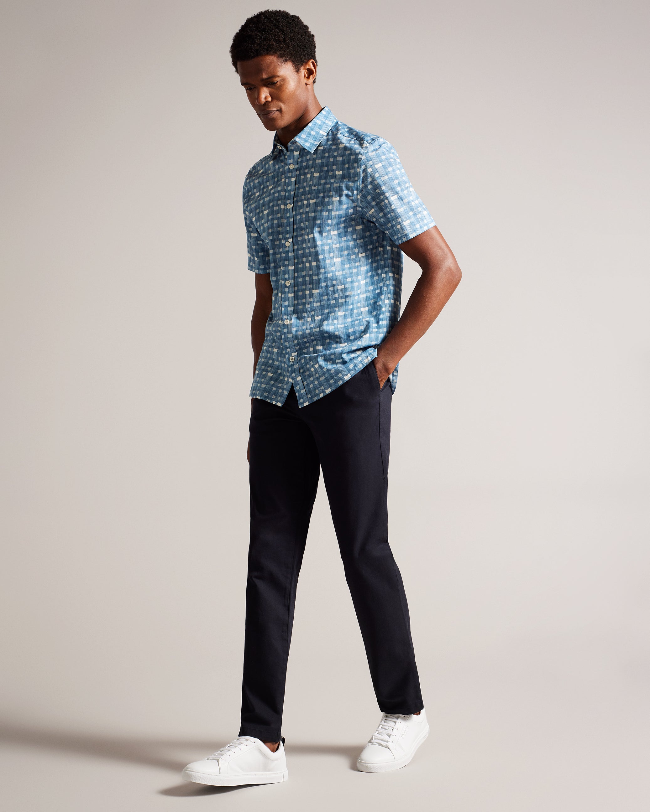 Chazbe Ss Ombre Check Shirt