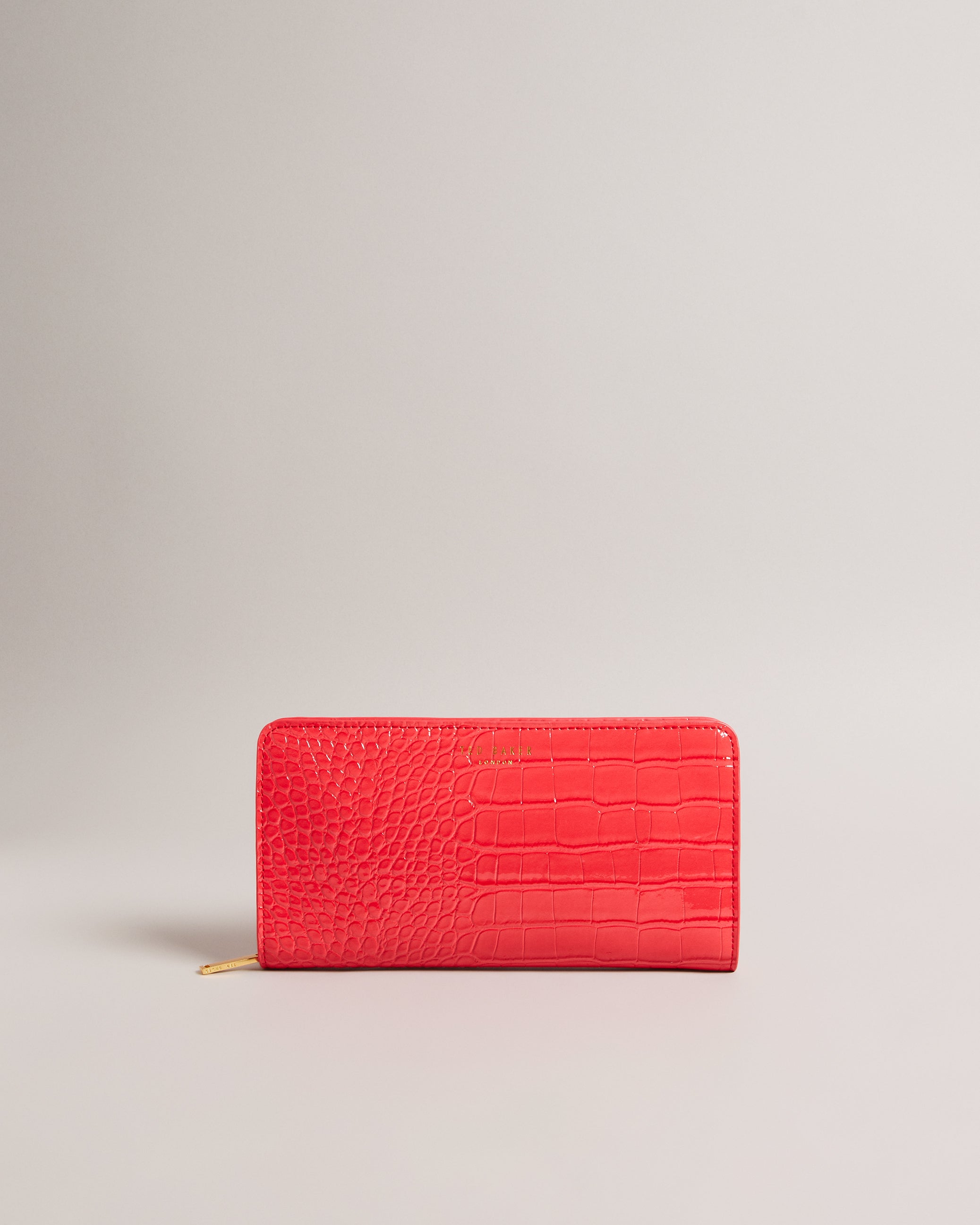 Shop Valenne Large Croc Effect Purse Coral for Women Online | Ted Baker ...
