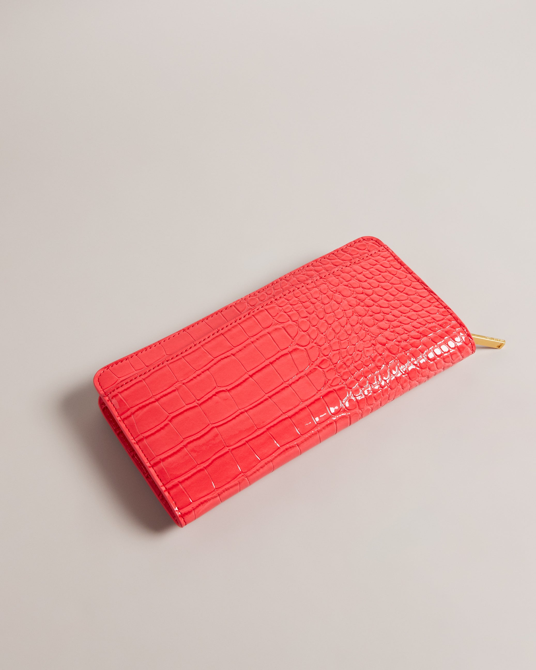 Shop Valenne Large Croc Effect Purse Coral for Women Online | Ted Baker ...