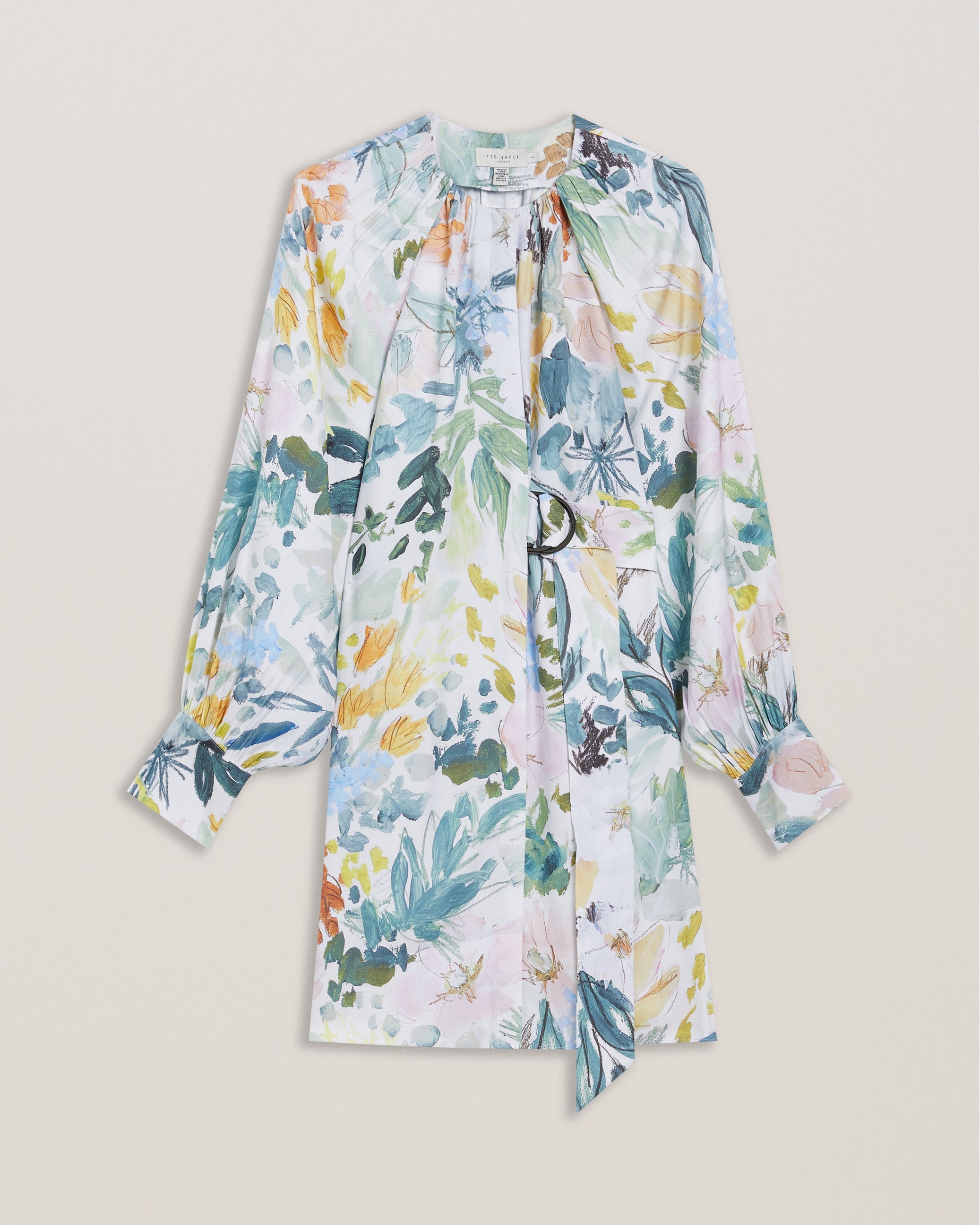 Amasya Mini Wrap Dress Ivory