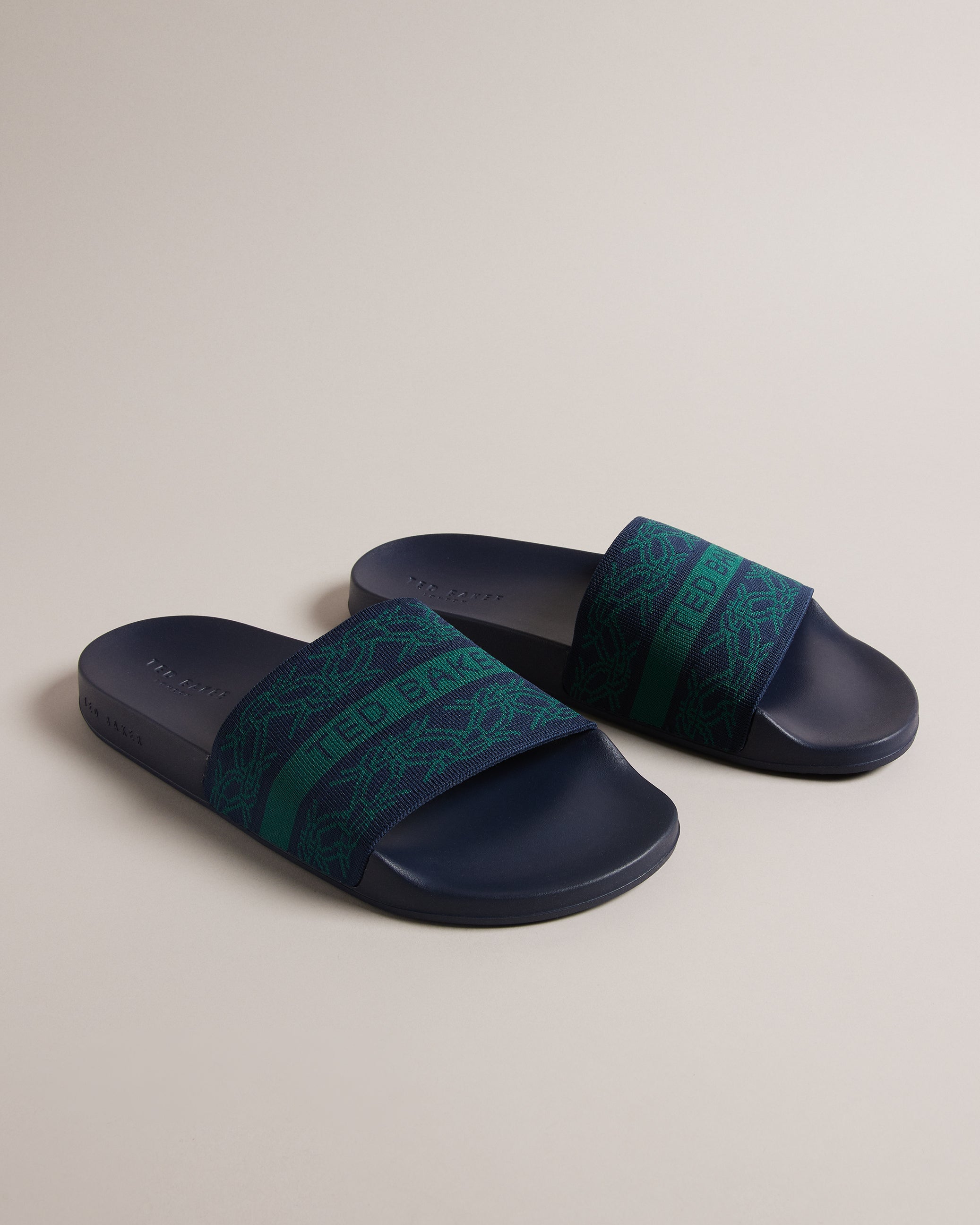 Darrels Elasticated Strap Slider Shoes Navy