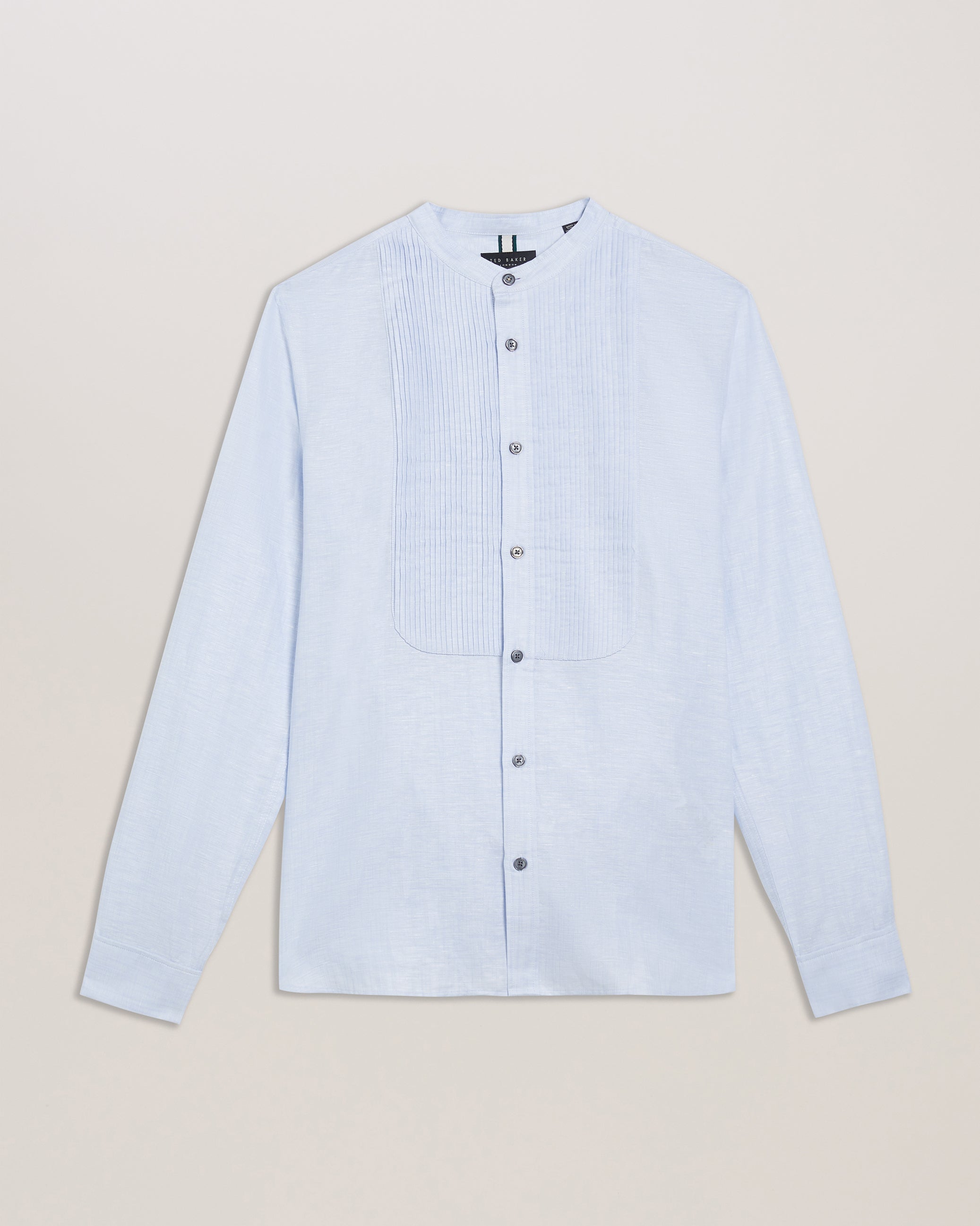 Dario Ls Bibbed Shirt Sky-Blue